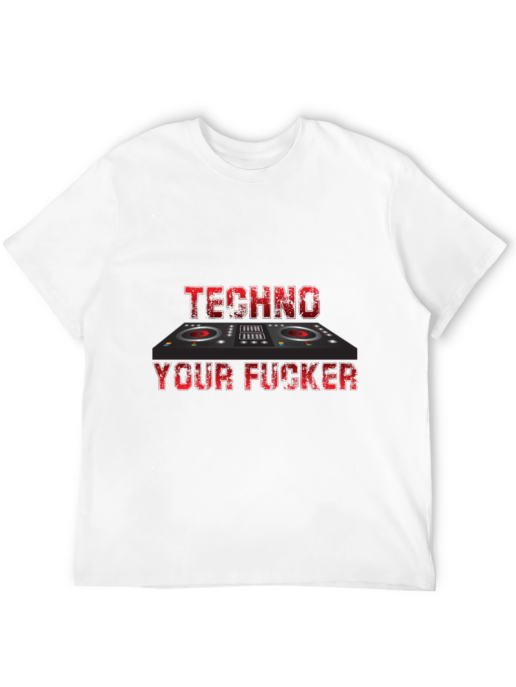 Techno DJ Graphic Tee - Bold Black T-Shirt