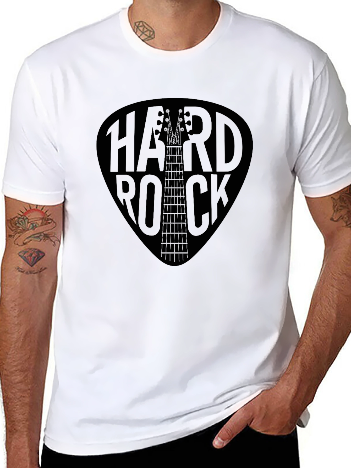Hard Rock Guitar Pick T-Shirt - Black