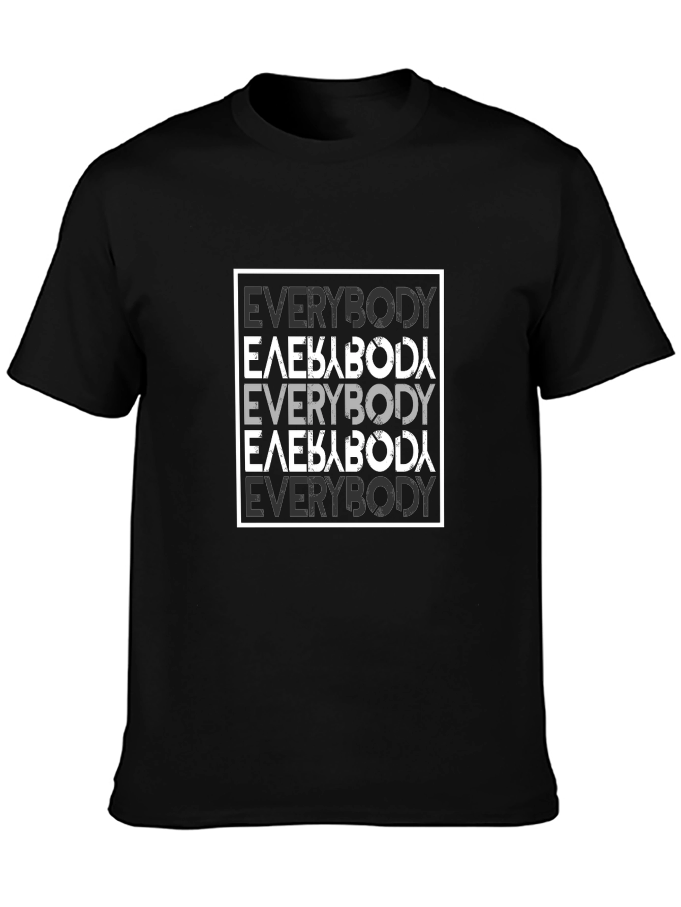 Everybody Design Black Cotton T-Shirt