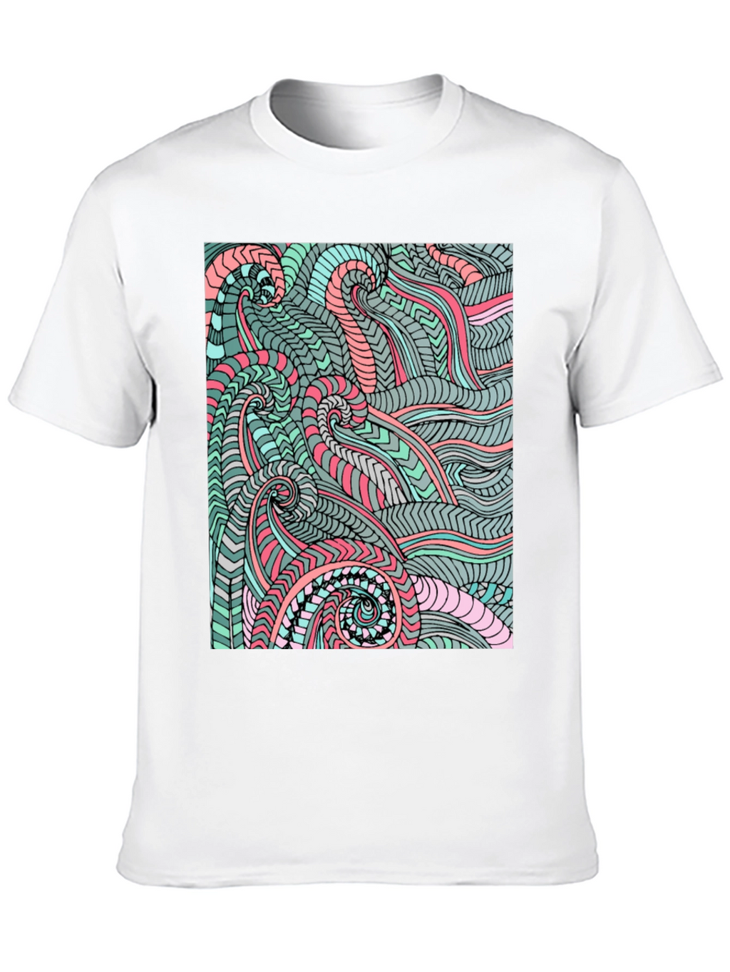 Abstract Swirl Graphic Tee - Modern Art Shirt