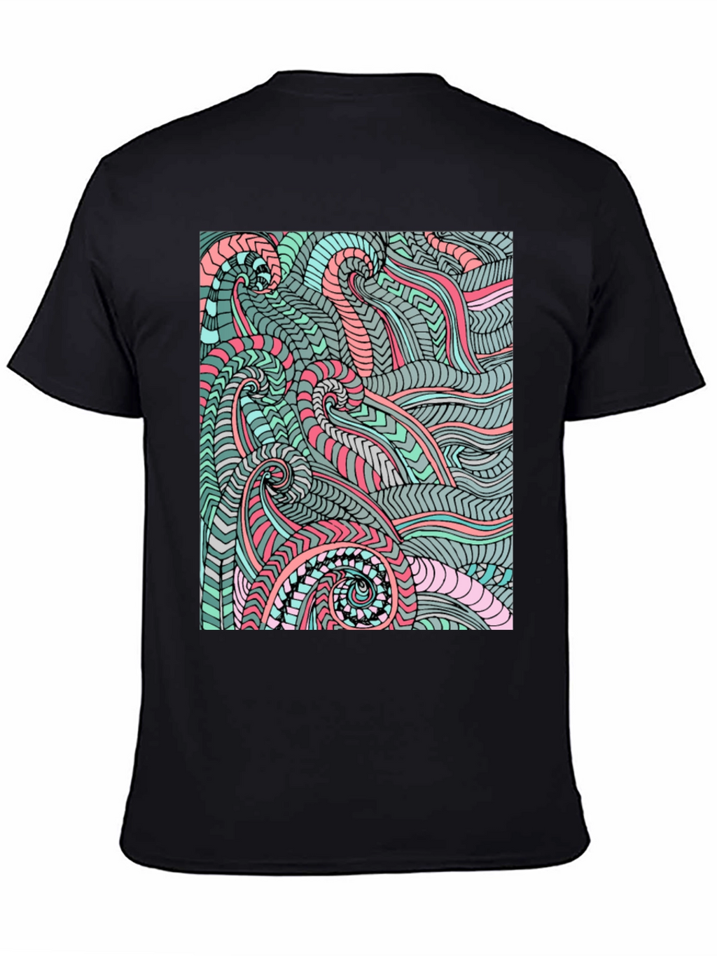 Abstract Swirl Graphic Tee - Modern Art Shirt