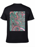 Abstract Swirl Graphic Tee - Modern Art Shirt