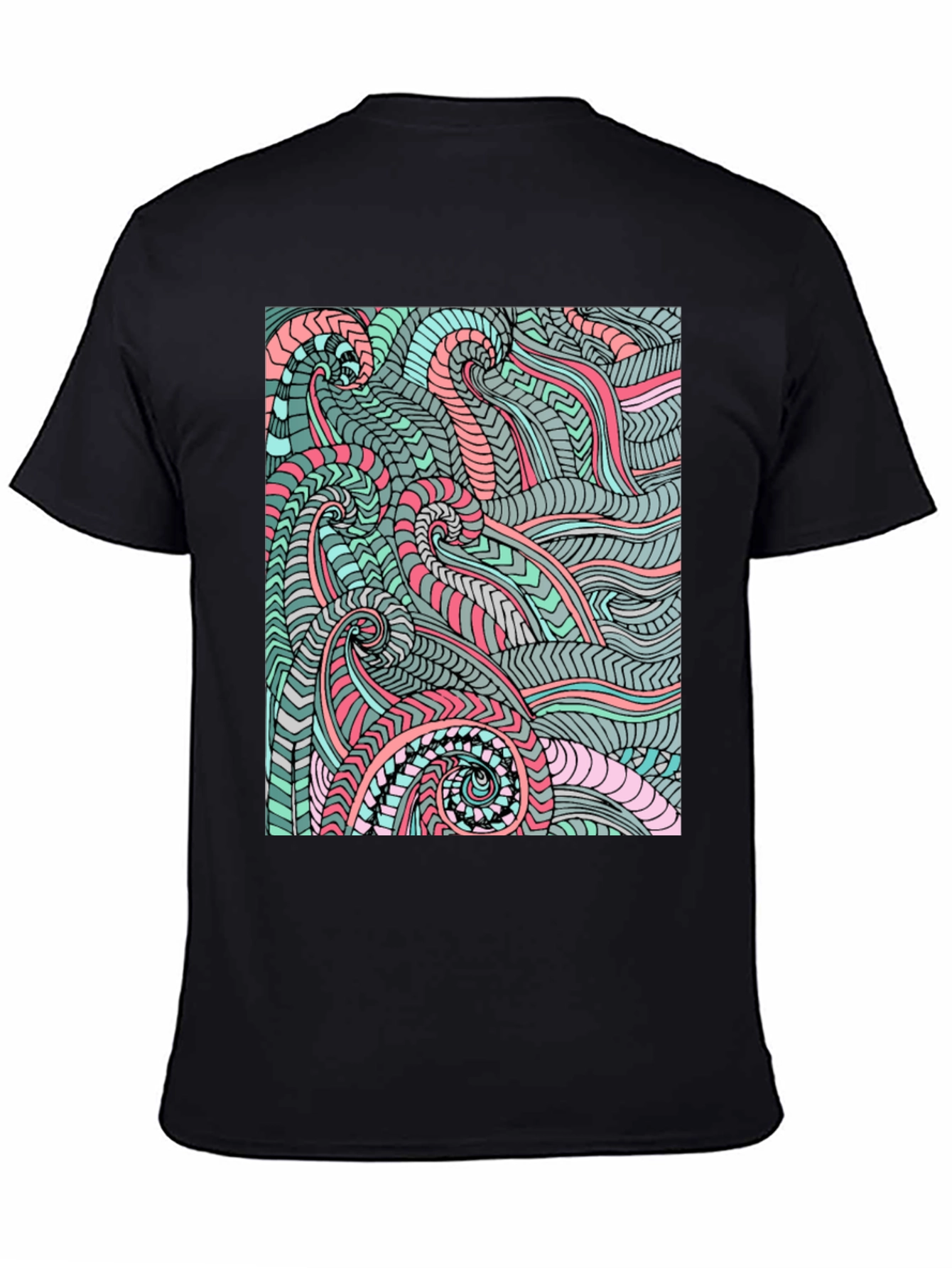 Abstract Swirl Graphic Tee - Modern Art Shirt