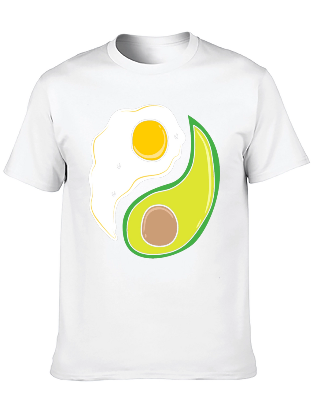Egg & Avocado Yin Yang Black Graphic Tee