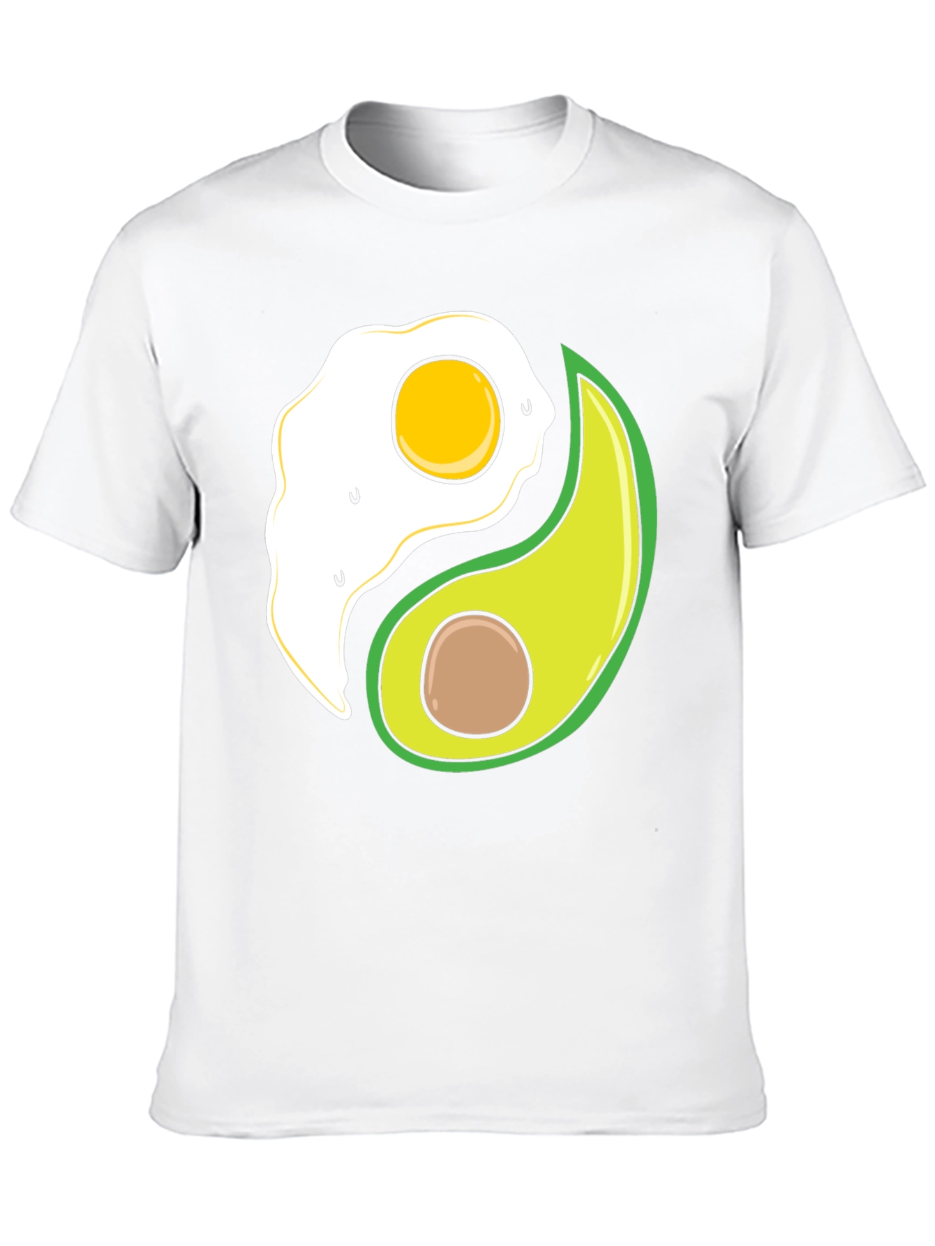 Egg & Avocado Yin Yang Black Graphic Tee