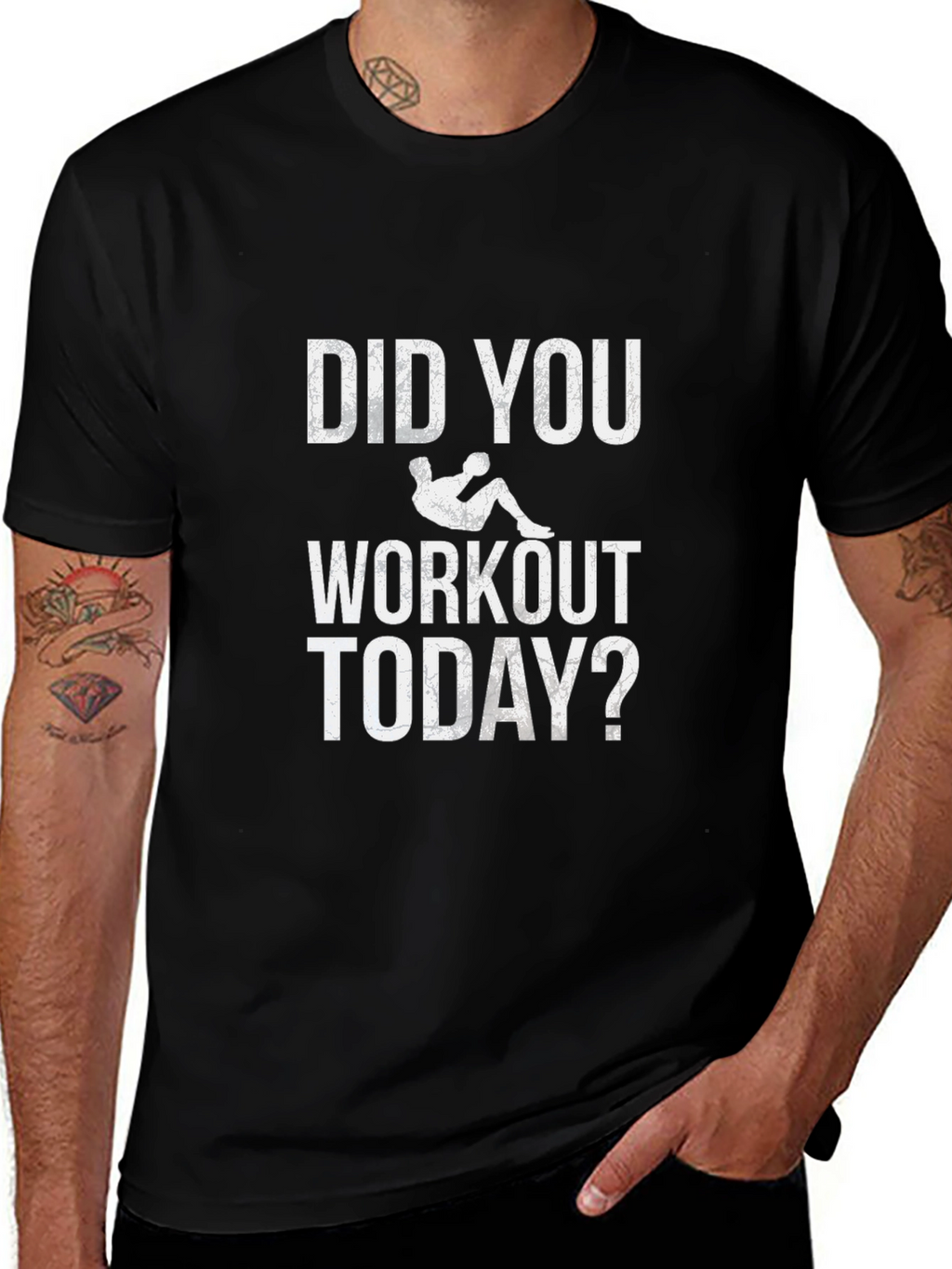 Workout Today Graphic Tee - Motivational Fitness Shirt