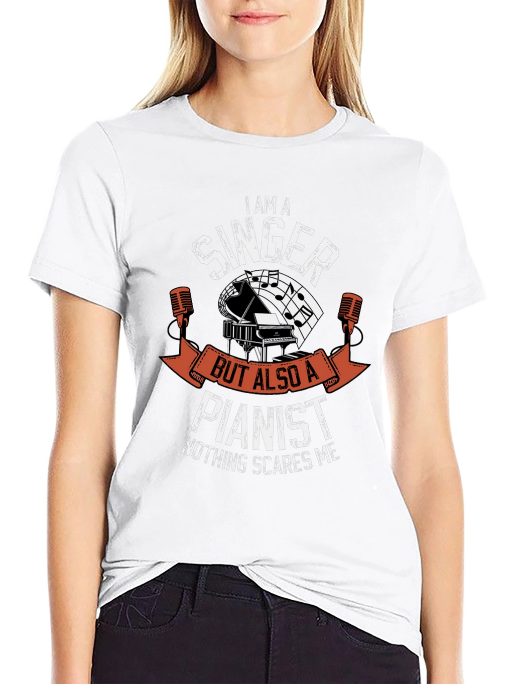 Singer Pianist T-Shirt - Music Lover Tee