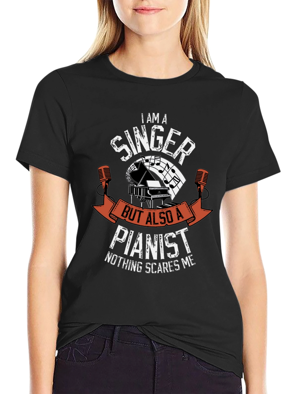 Singer Pianist T-Shirt - Music Lover Tee