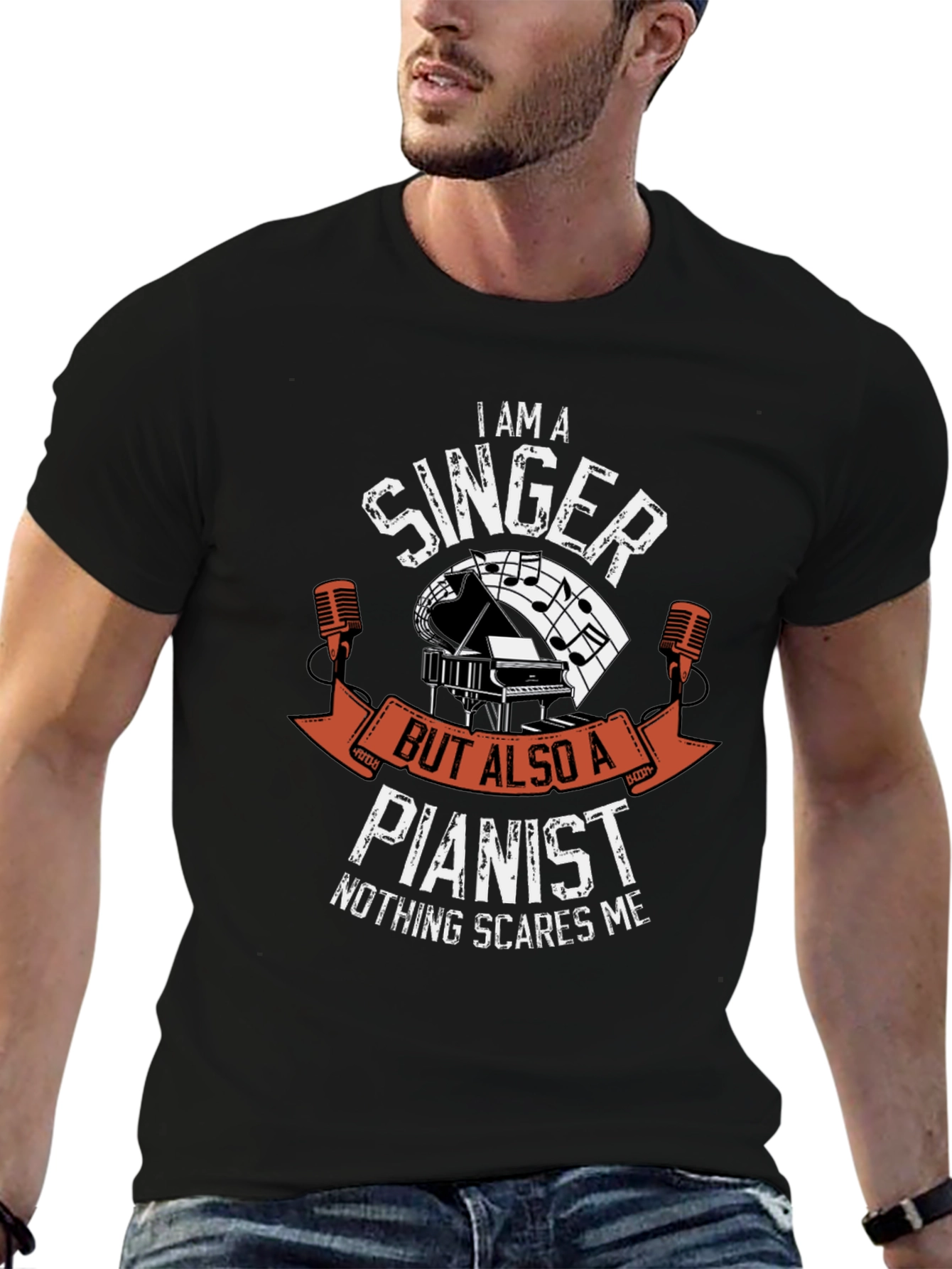 Singer Pianist T-Shirt - Music Lover Tee
