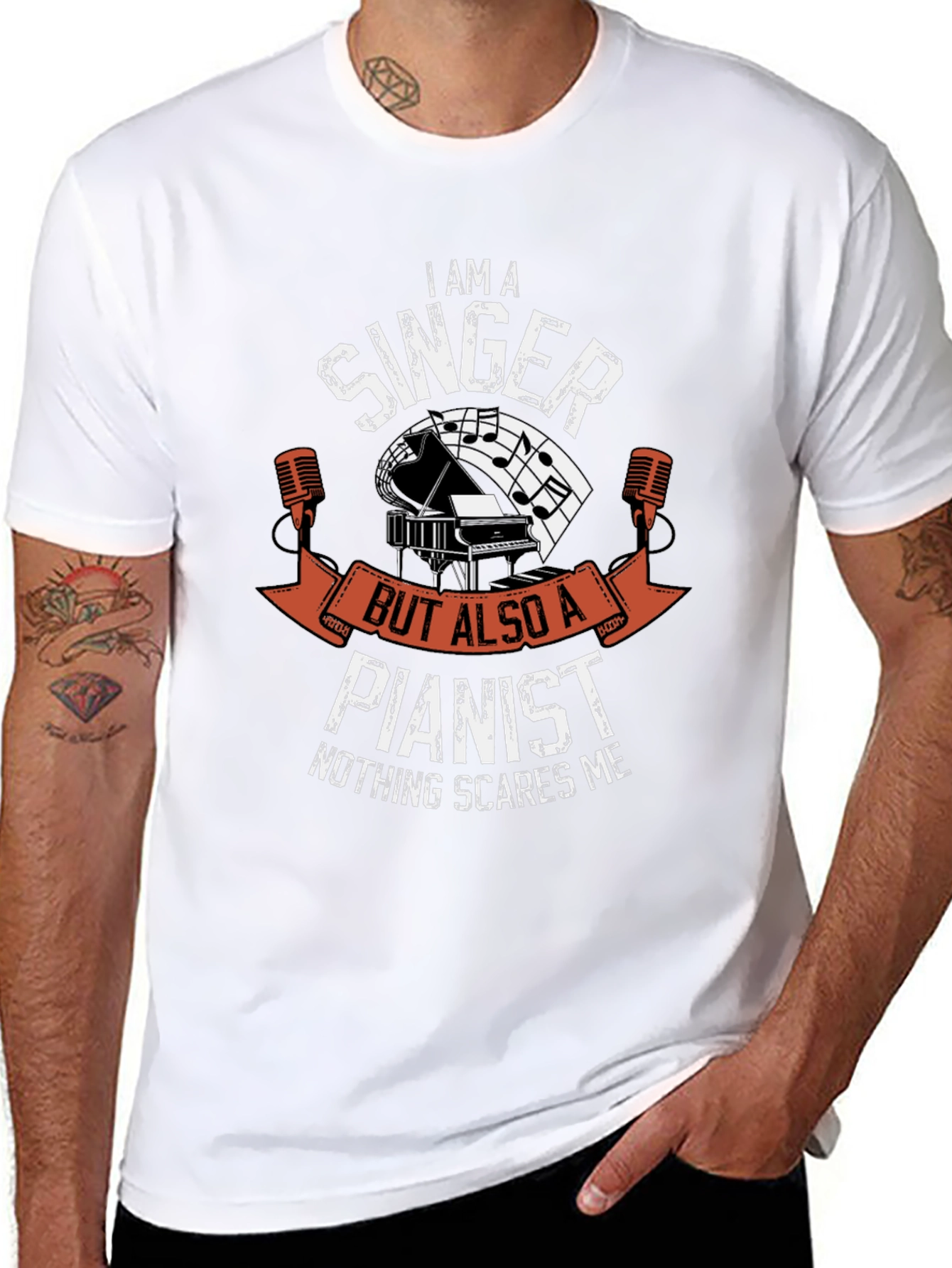 Singer Pianist T-Shirt - Music Lover Tee