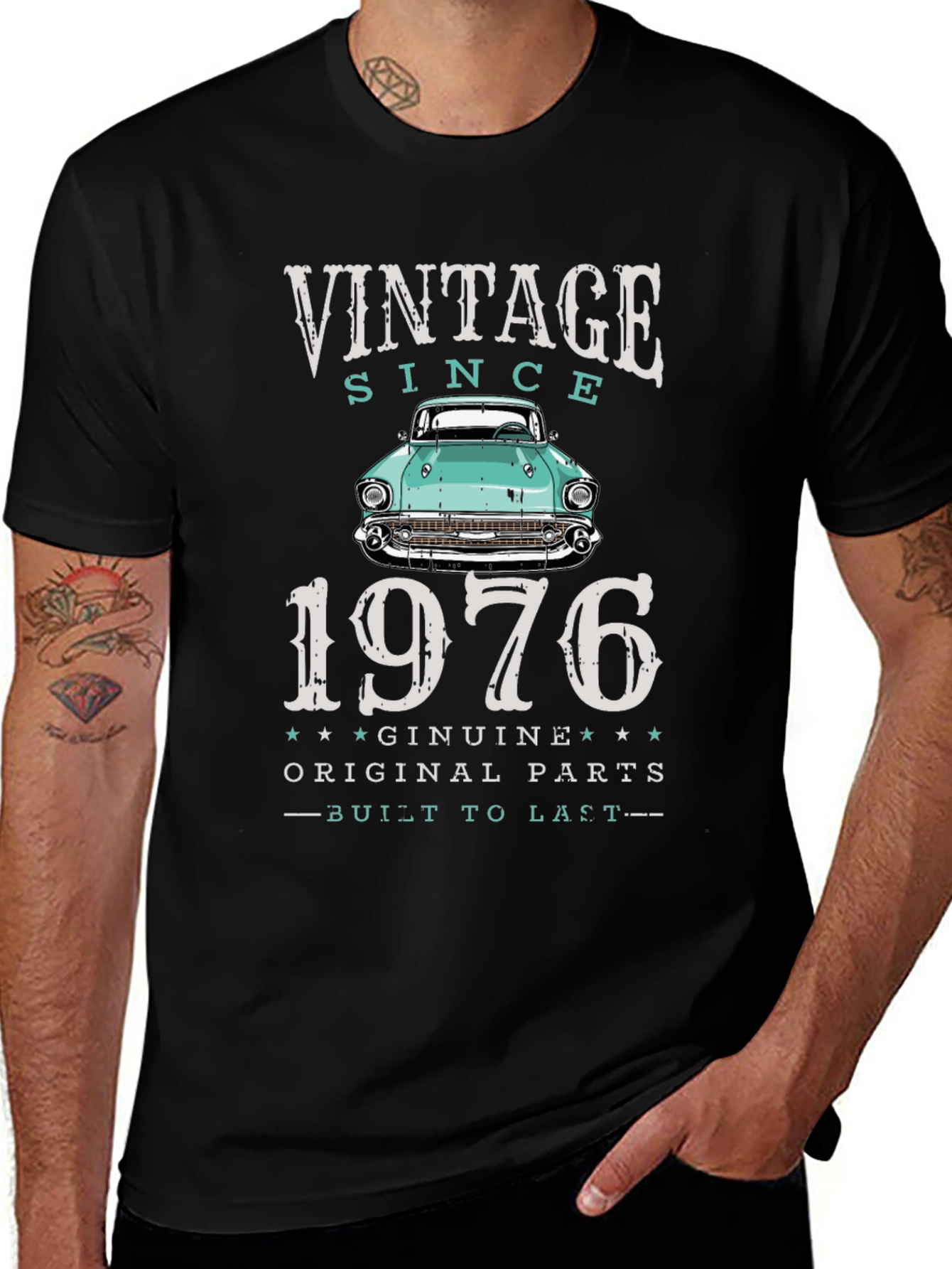 Vintage Since 1976 Car T-Shirt