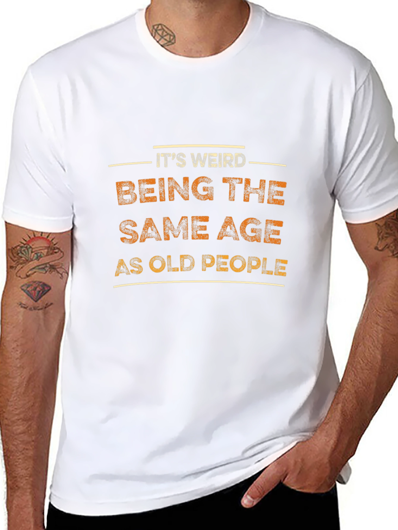 Funny Same Age as Old People Graphic Tee