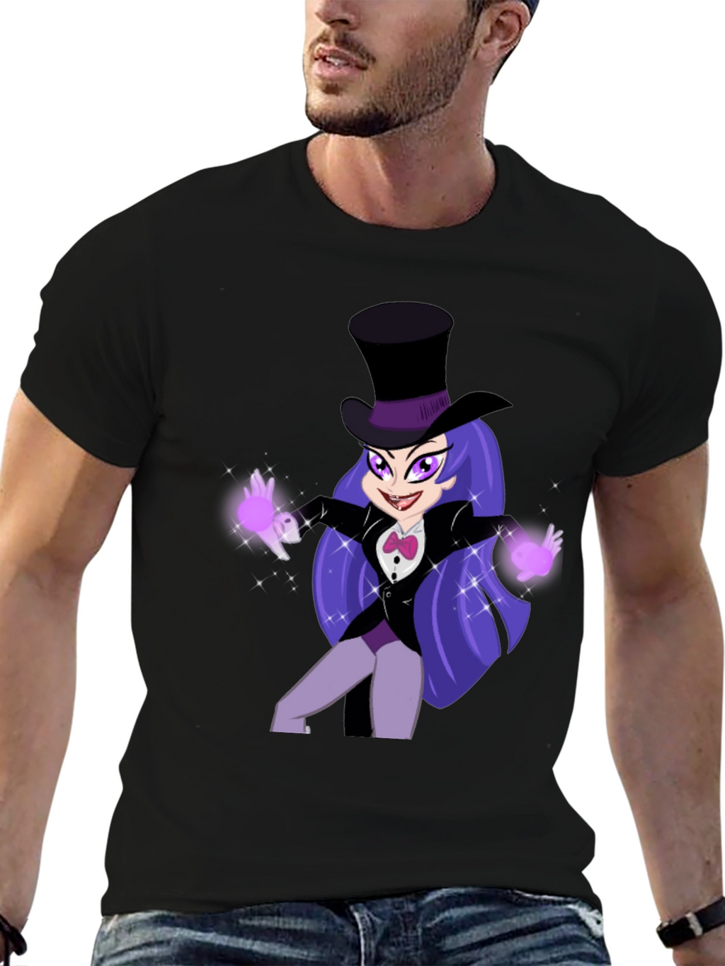 Cartoon Magic Girl T-Shirt - Fun Animated Design