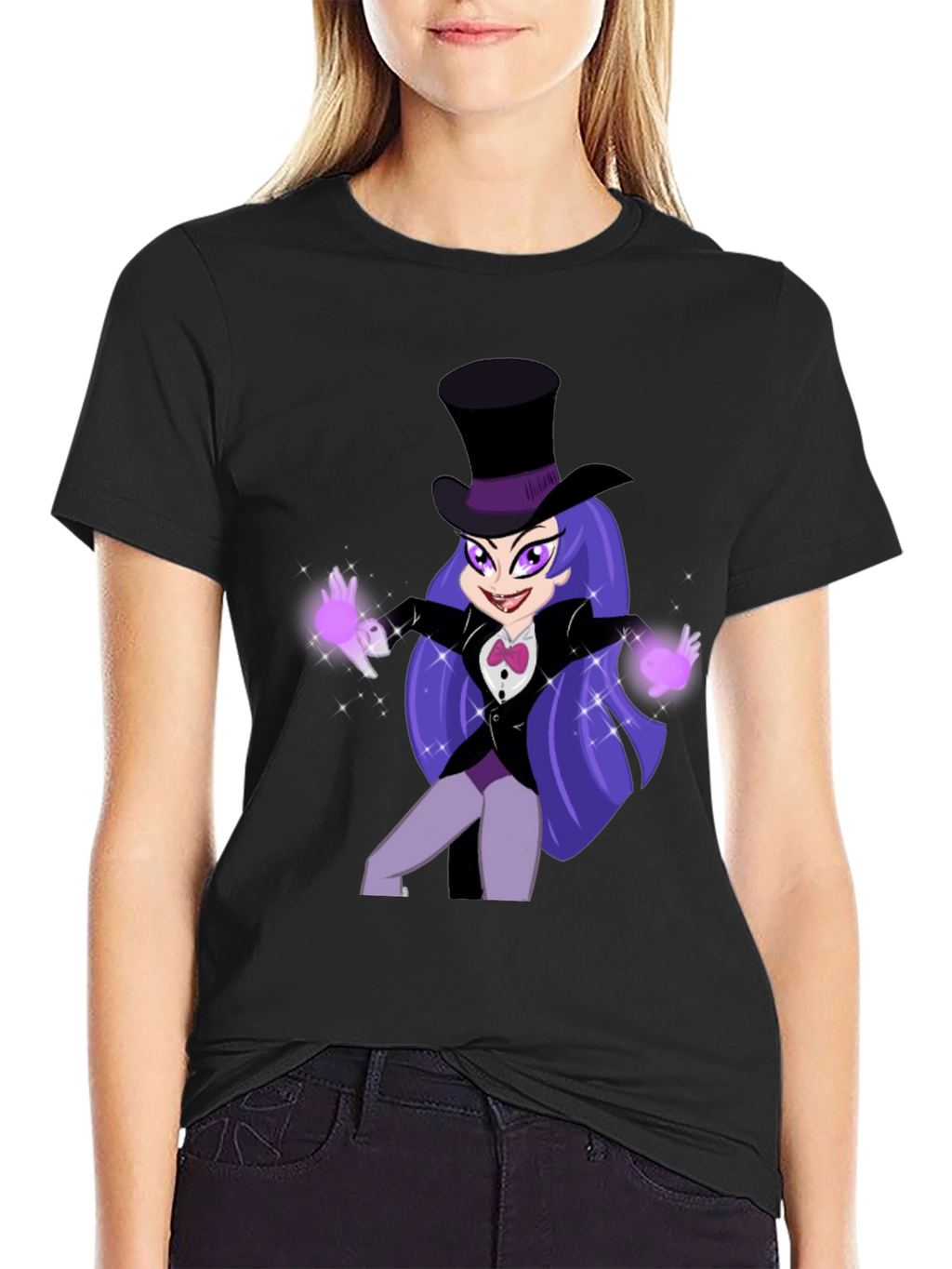 Cartoon Magic Girl T-Shirt - Fun Animated Design