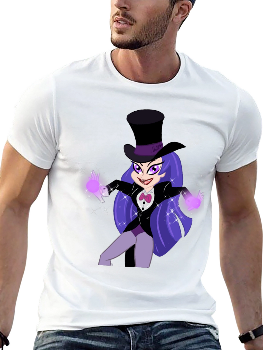 Cartoon Magic Girl T-Shirt - Fun Animated Design