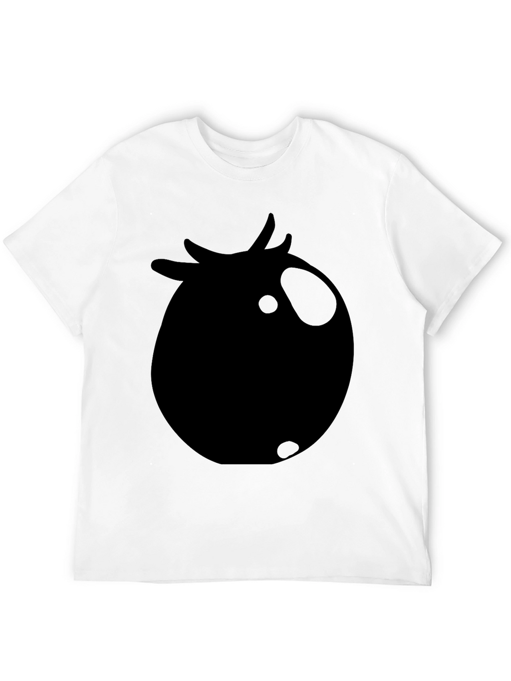 Black T-Shirt with Tomato Graphic Print