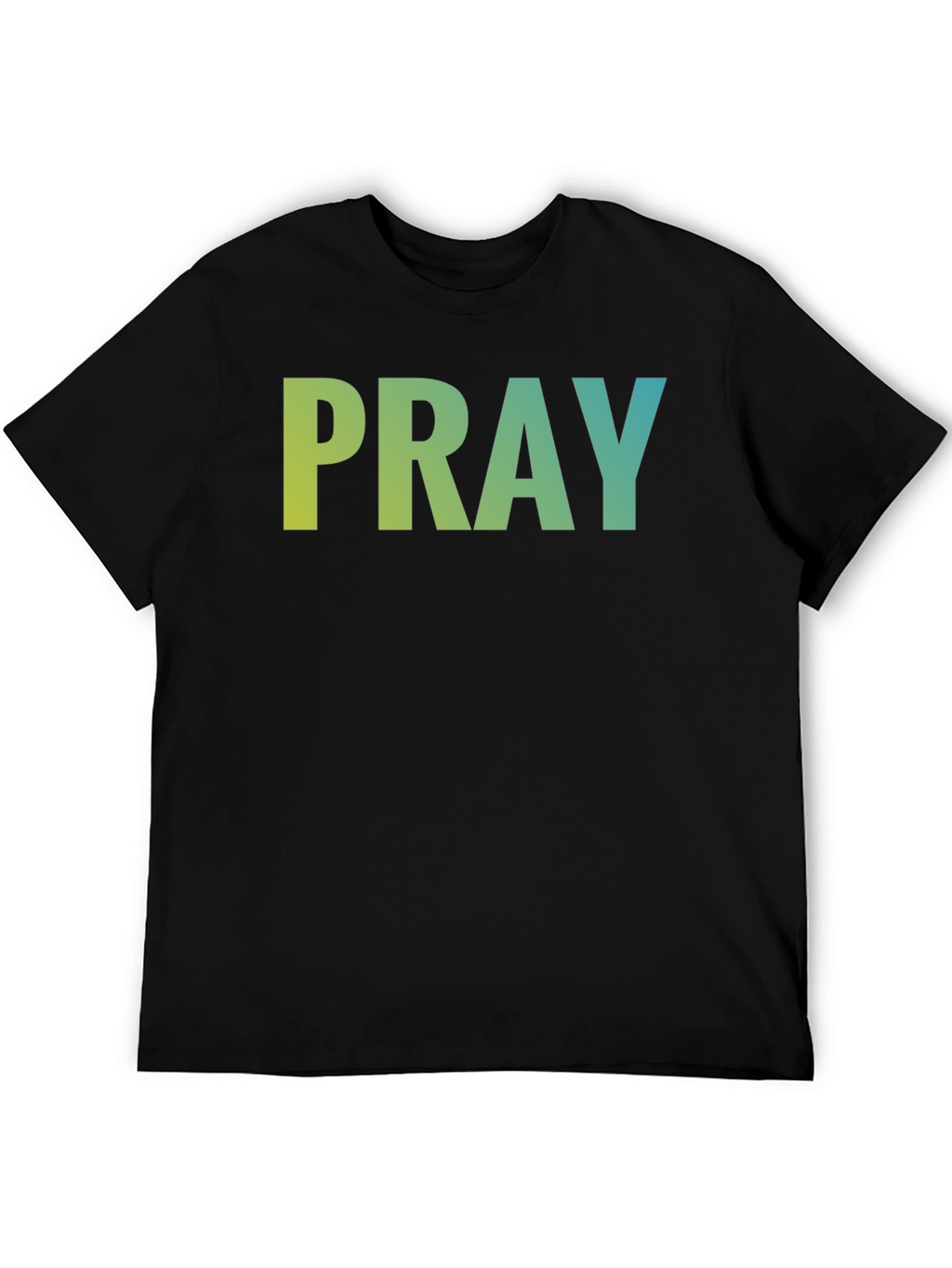 Pray Graphic Tee - Black Cotton Blend T-Shirt