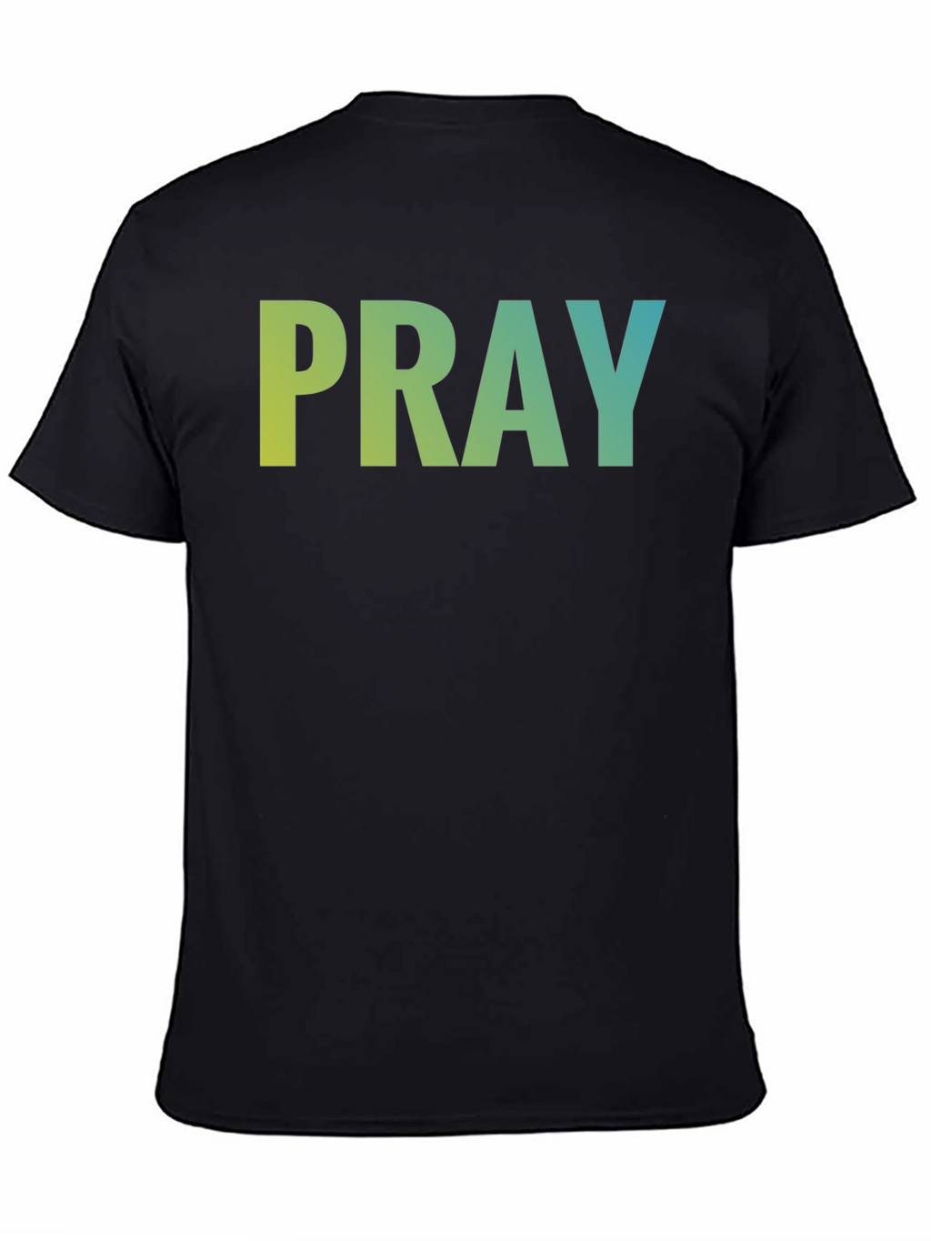 Pray Graphic Tee - Black Cotton Blend T-Shirt
