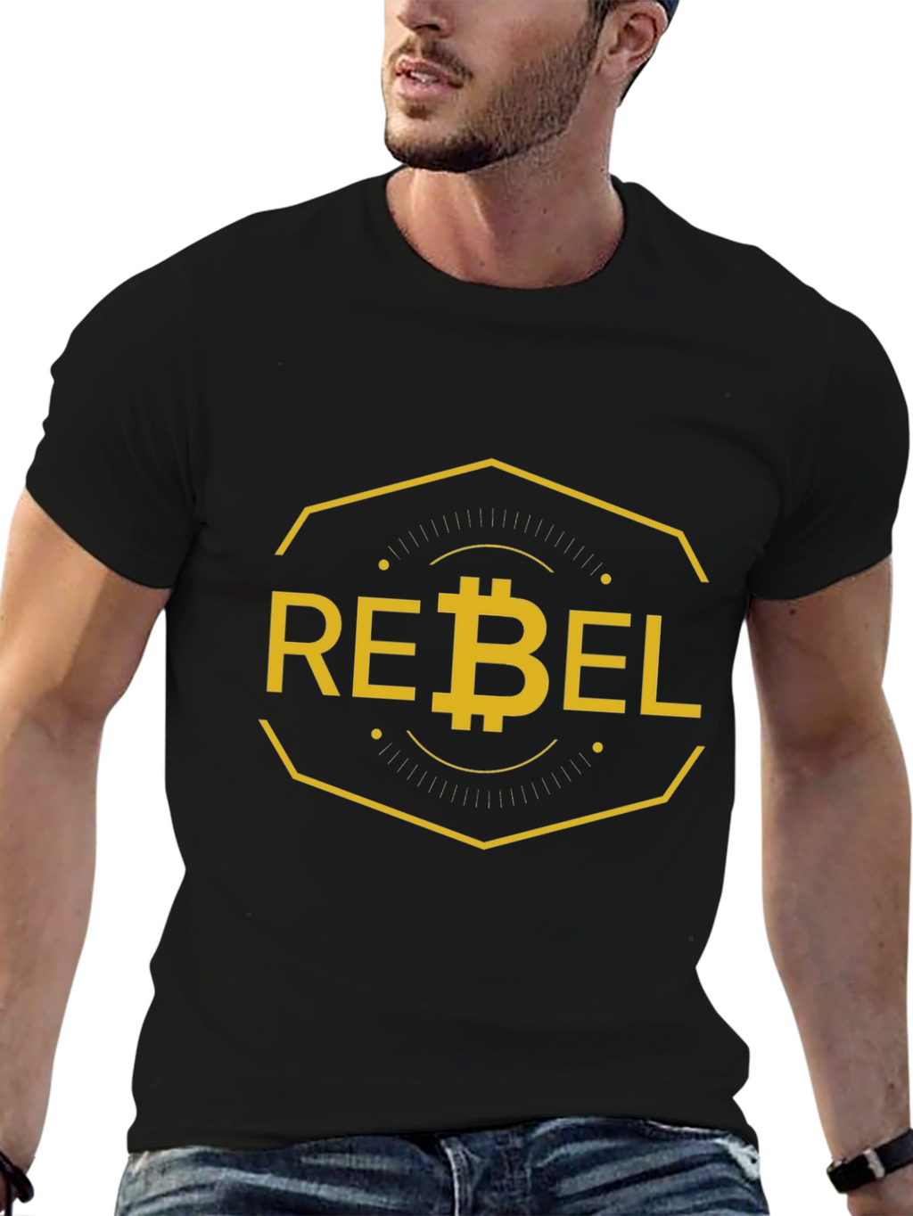 Rebel Bitcoin Black T-Shirt