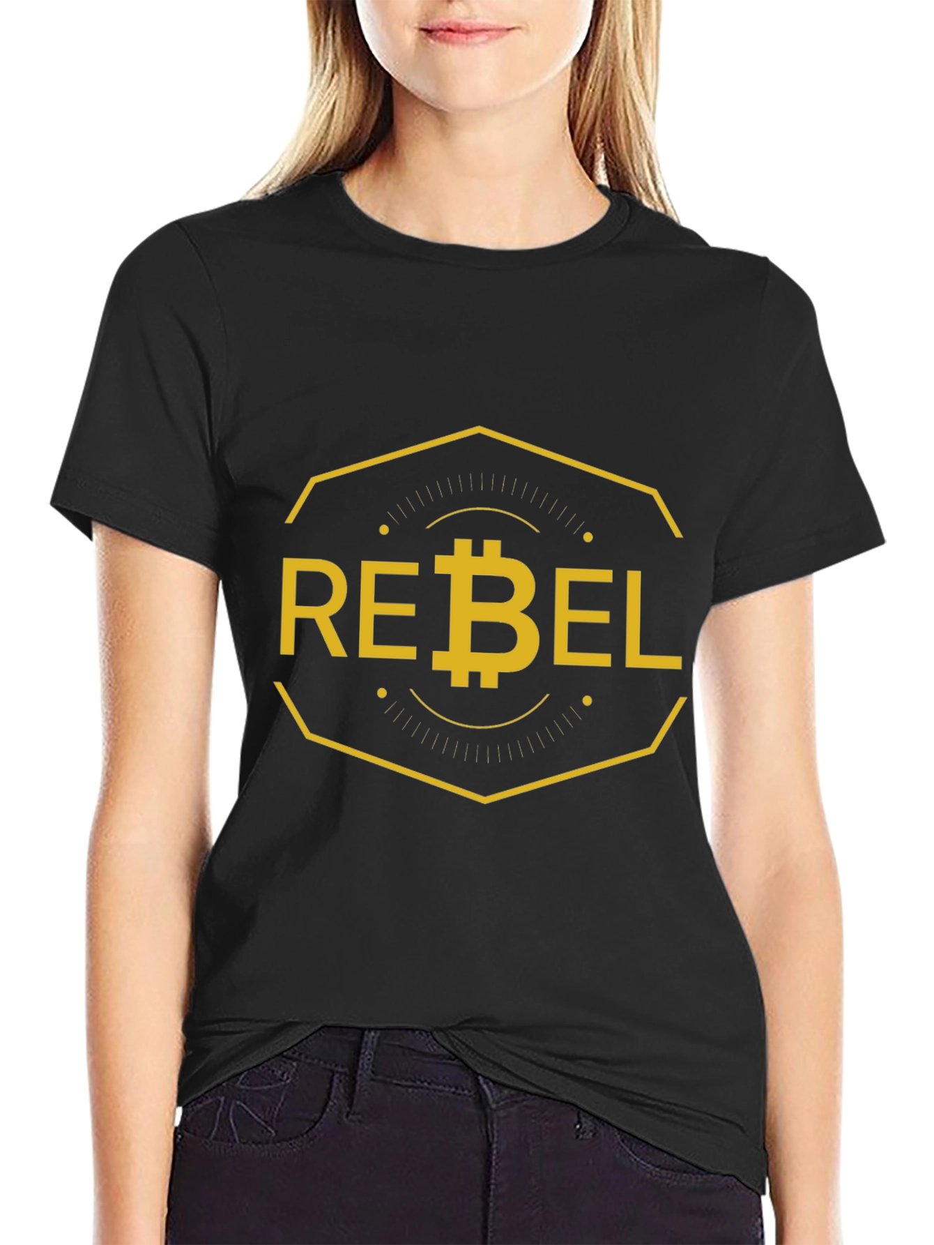 Rebel Bitcoin Black T-Shirt