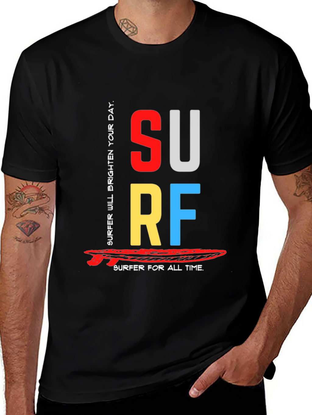Surfer Graphic Tee - Brighten Your Day!