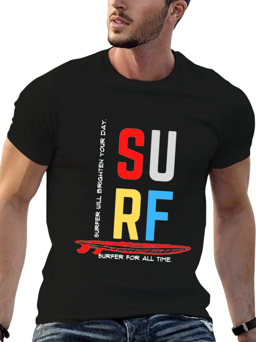 Surfer Graphic Tee - Brighten Your Day!