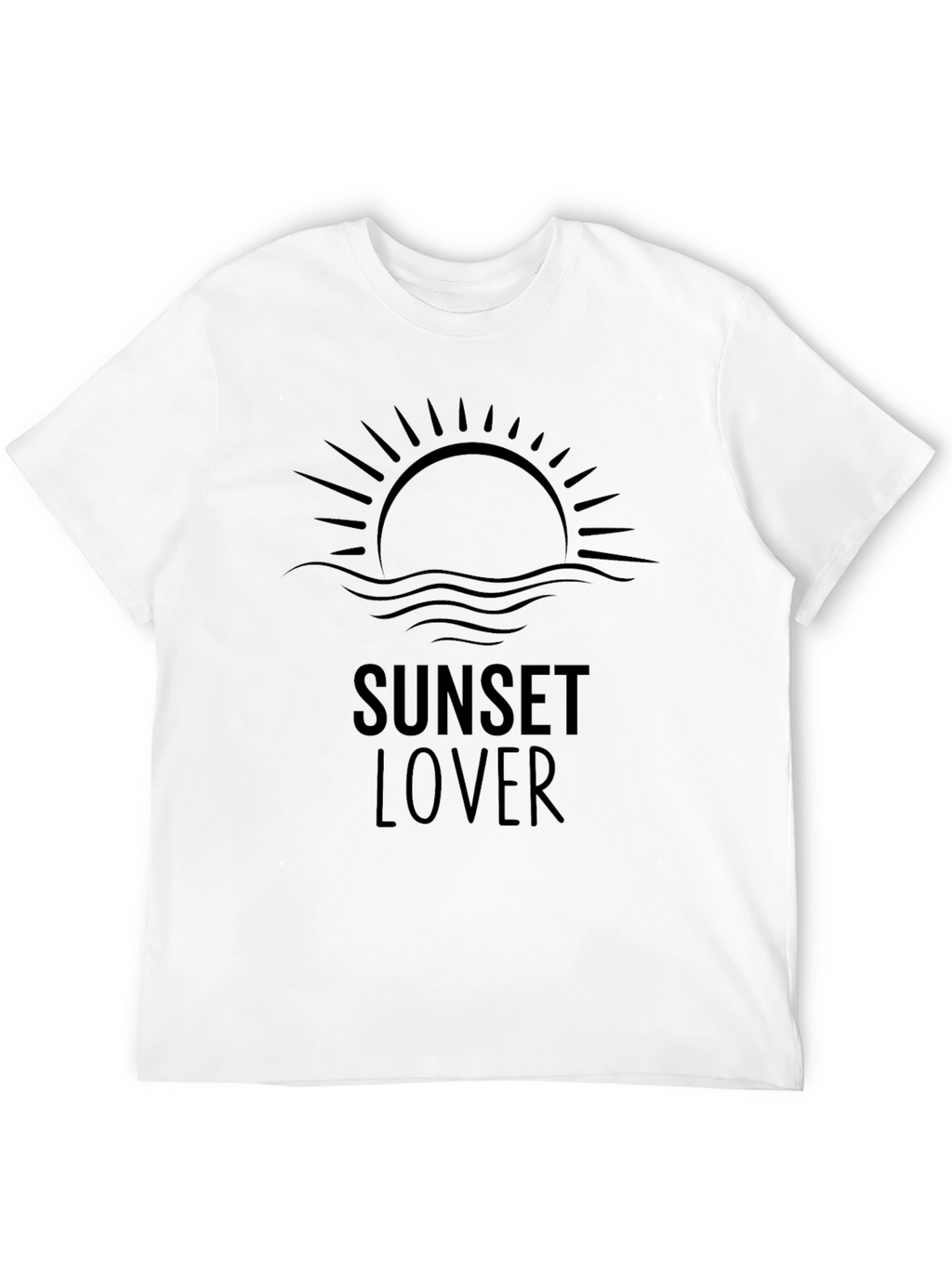 Sunset Lover Graphic Tee - Stylish Black T-Shirt