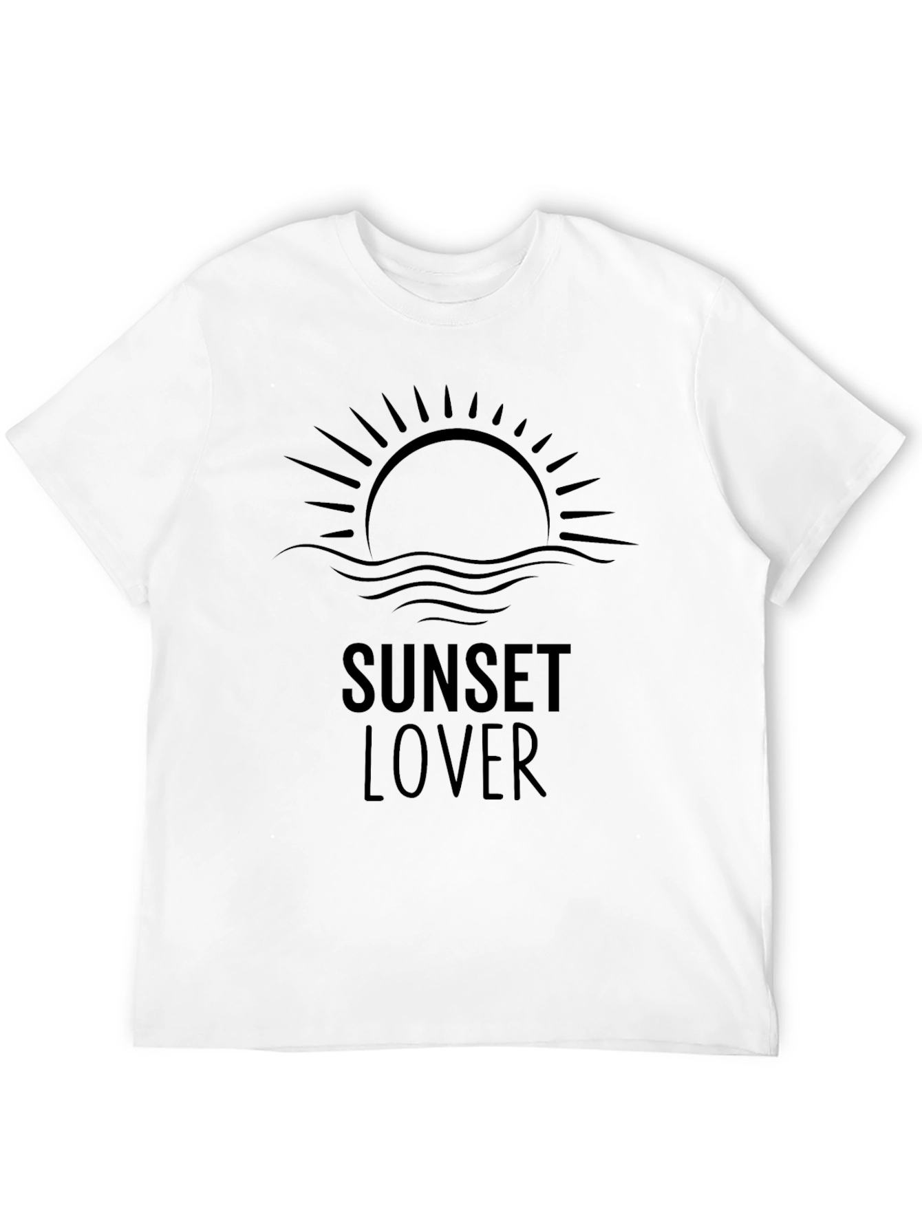 Sunset Lover Graphic Tee - Stylish Black T-Shirt