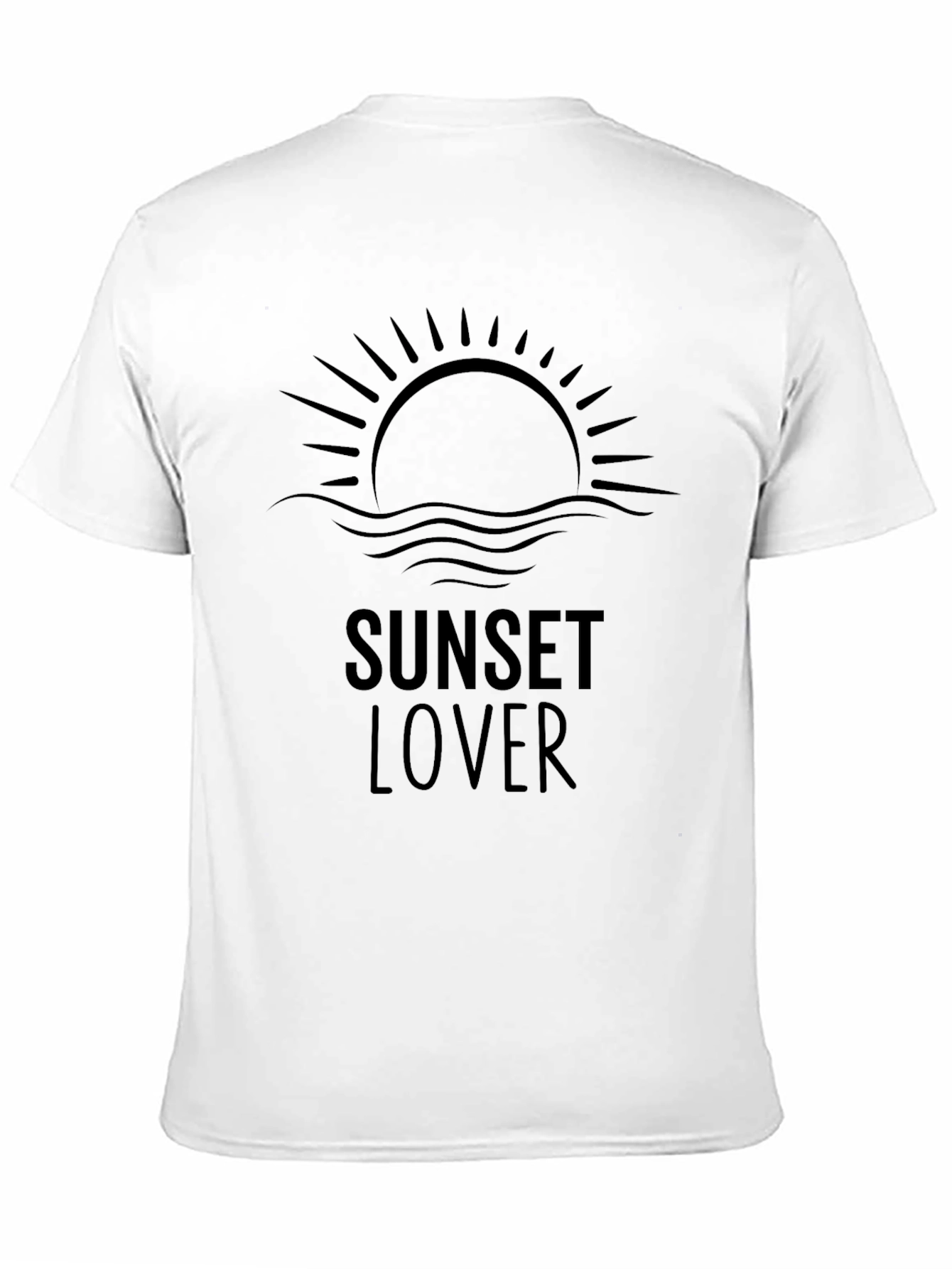 Sunset Lover Graphic Tee - Stylish Black T-Shirt