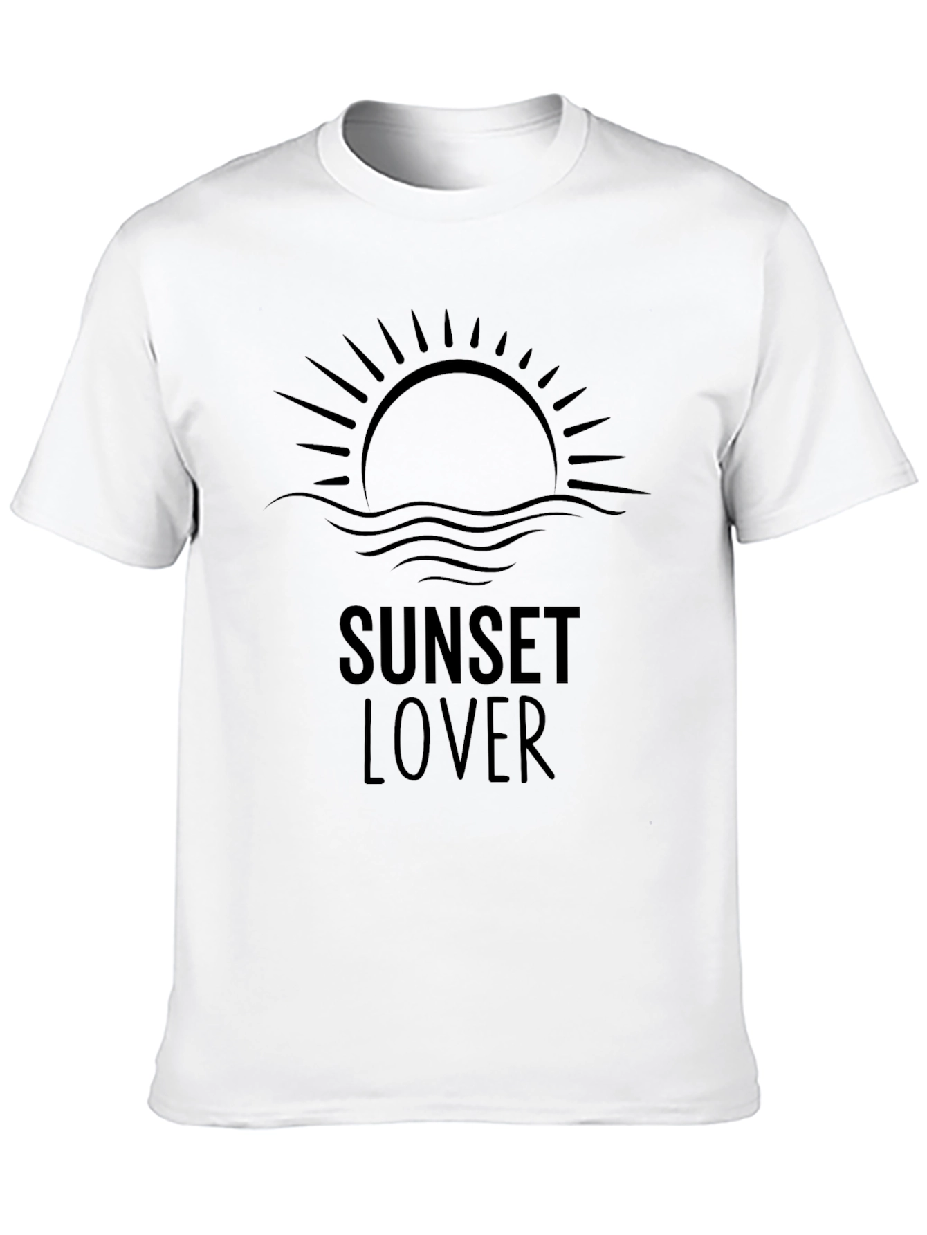 Sunset Lover Graphic Tee - Stylish Black T-Shirt