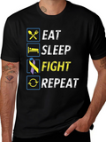 Eat Sleep Fight Repeat T-Shirt