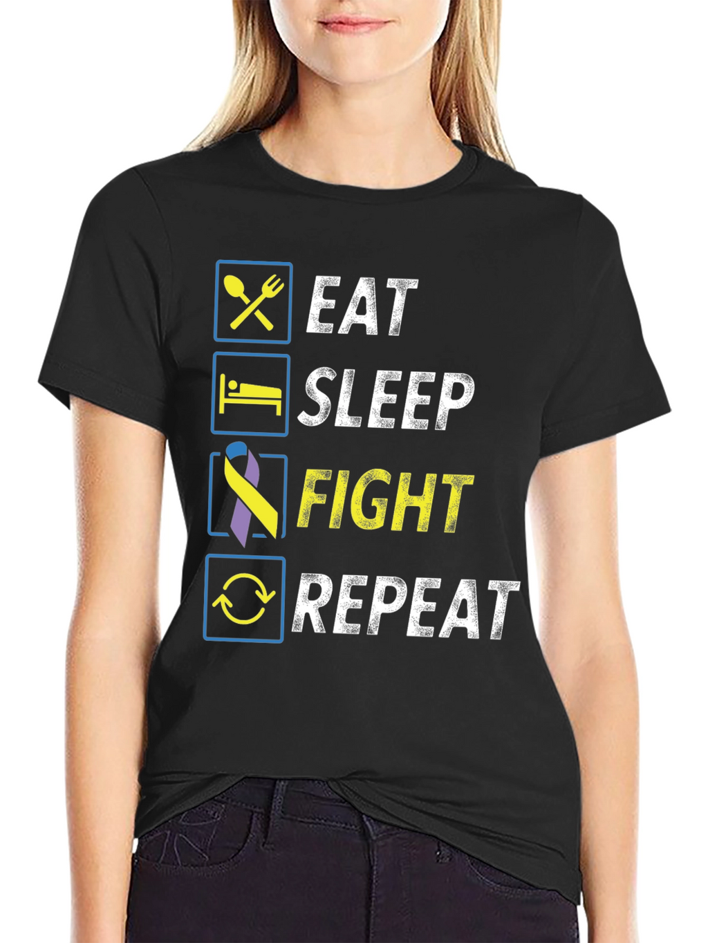 Eat Sleep Fight Repeat T-Shirt