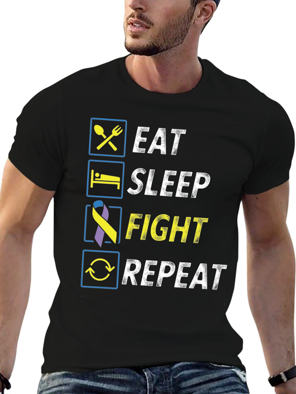 Eat Sleep Fight Repeat T-Shirt