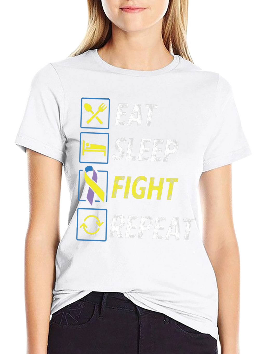 Eat Sleep Fight Repeat T-Shirt