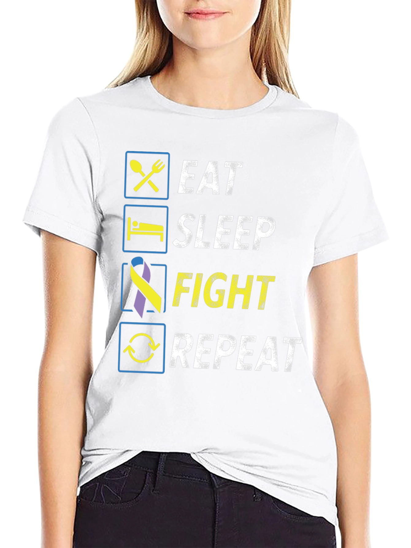 Eat Sleep Fight Repeat T-Shirt