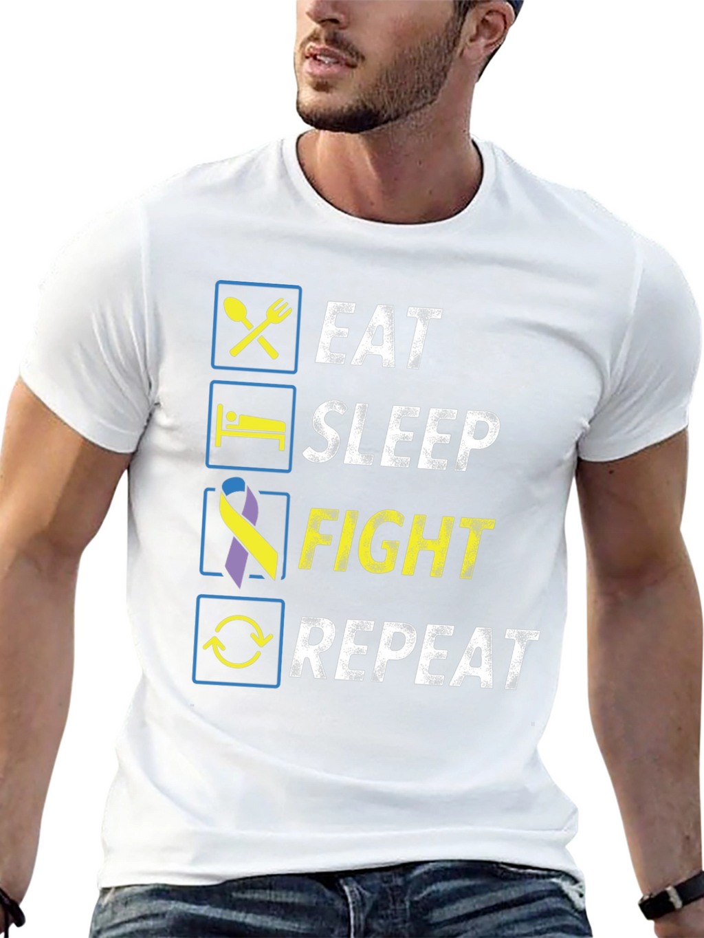 Eat Sleep Fight Repeat T-Shirt