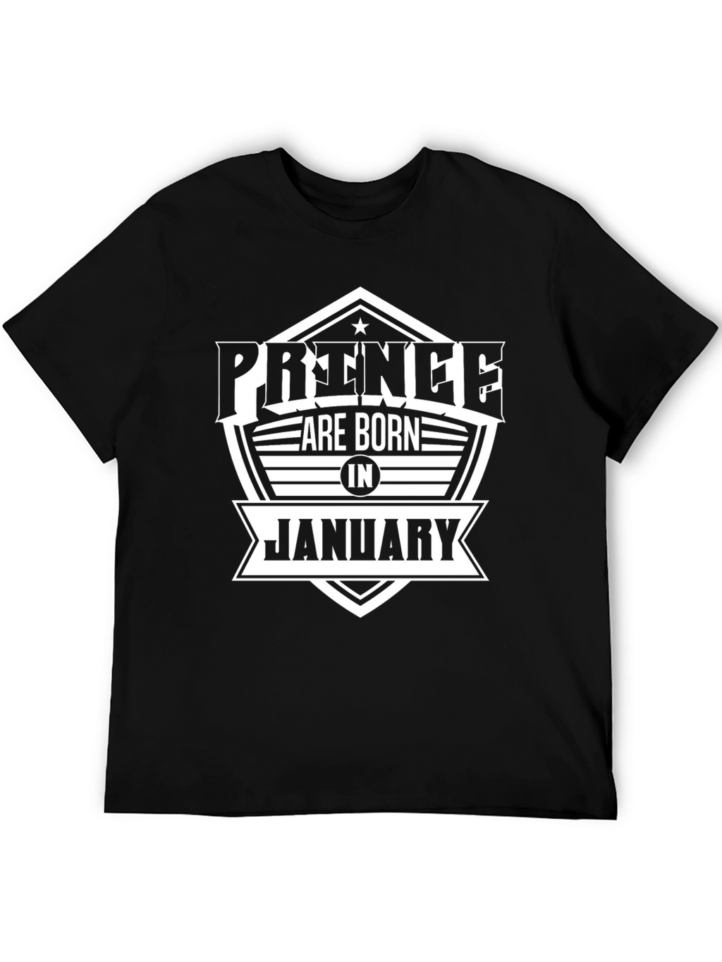 Prince Born in January Black T-Shirt