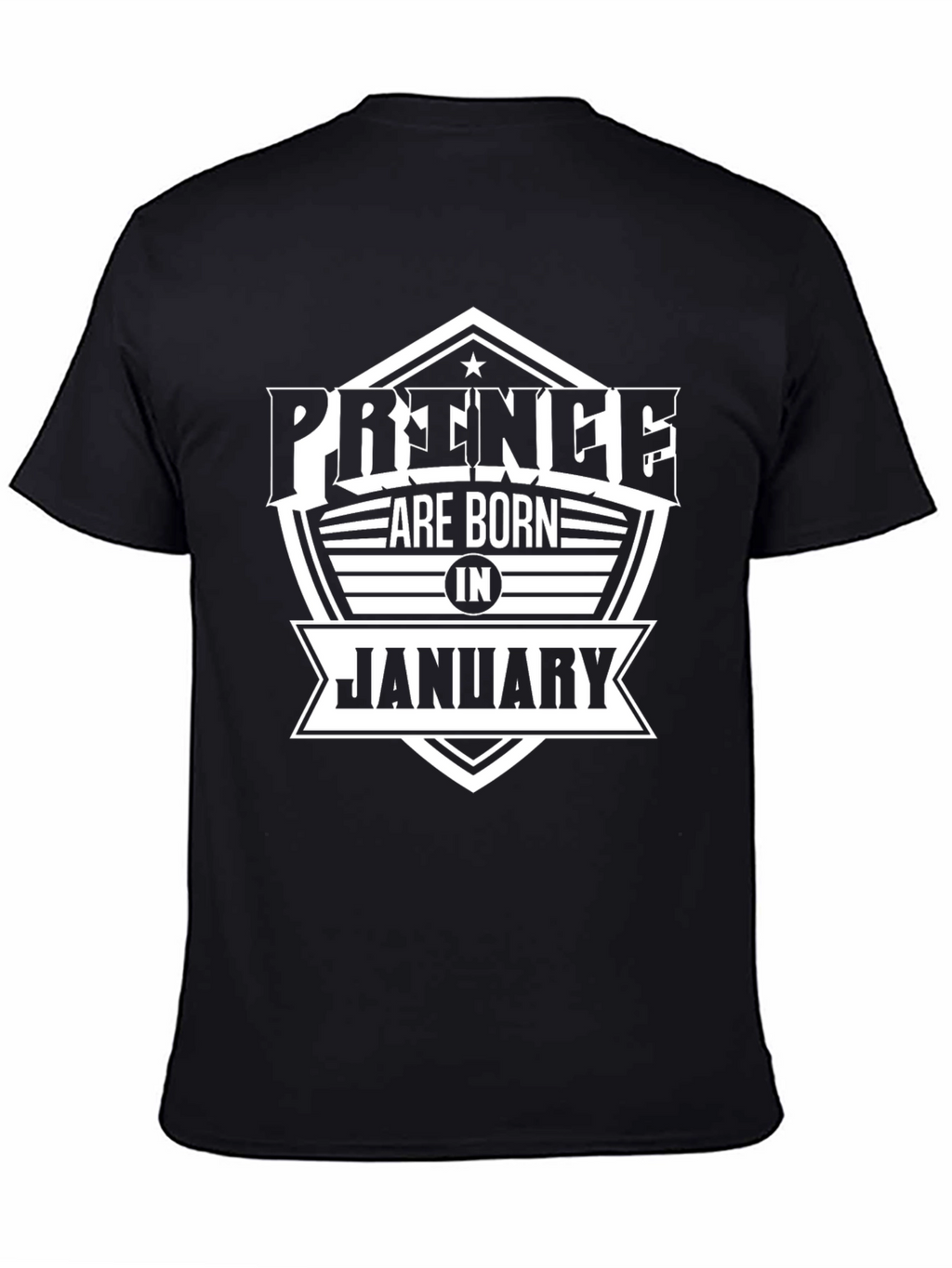 Prince Born in January Black T-Shirt