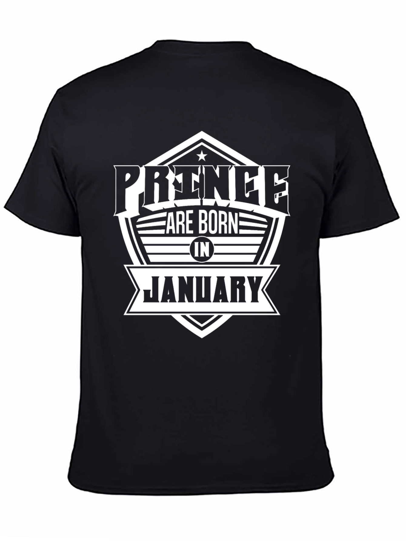 Prince Born in January Black T-Shirt