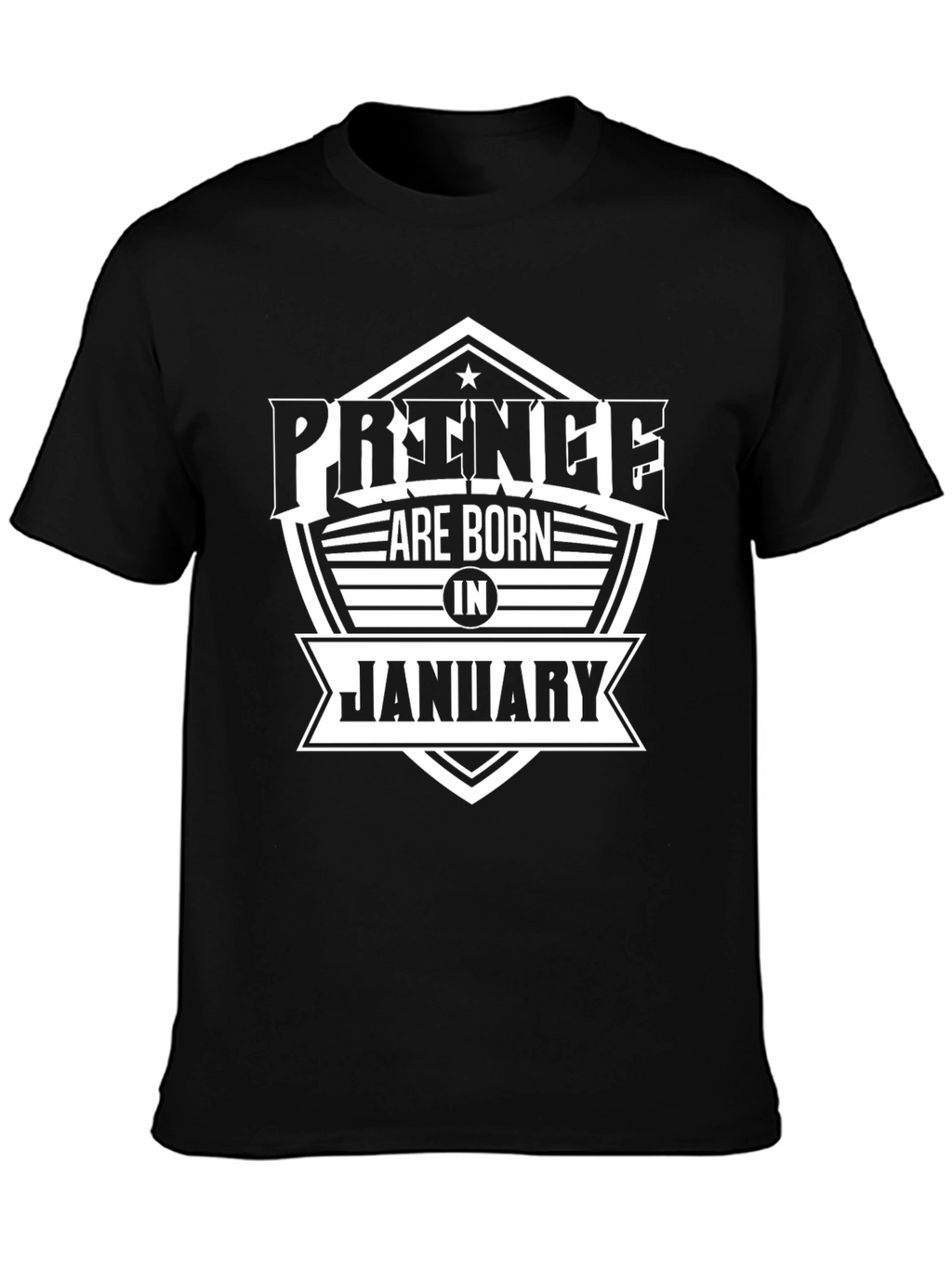 Prince Born in January Black T-Shirt