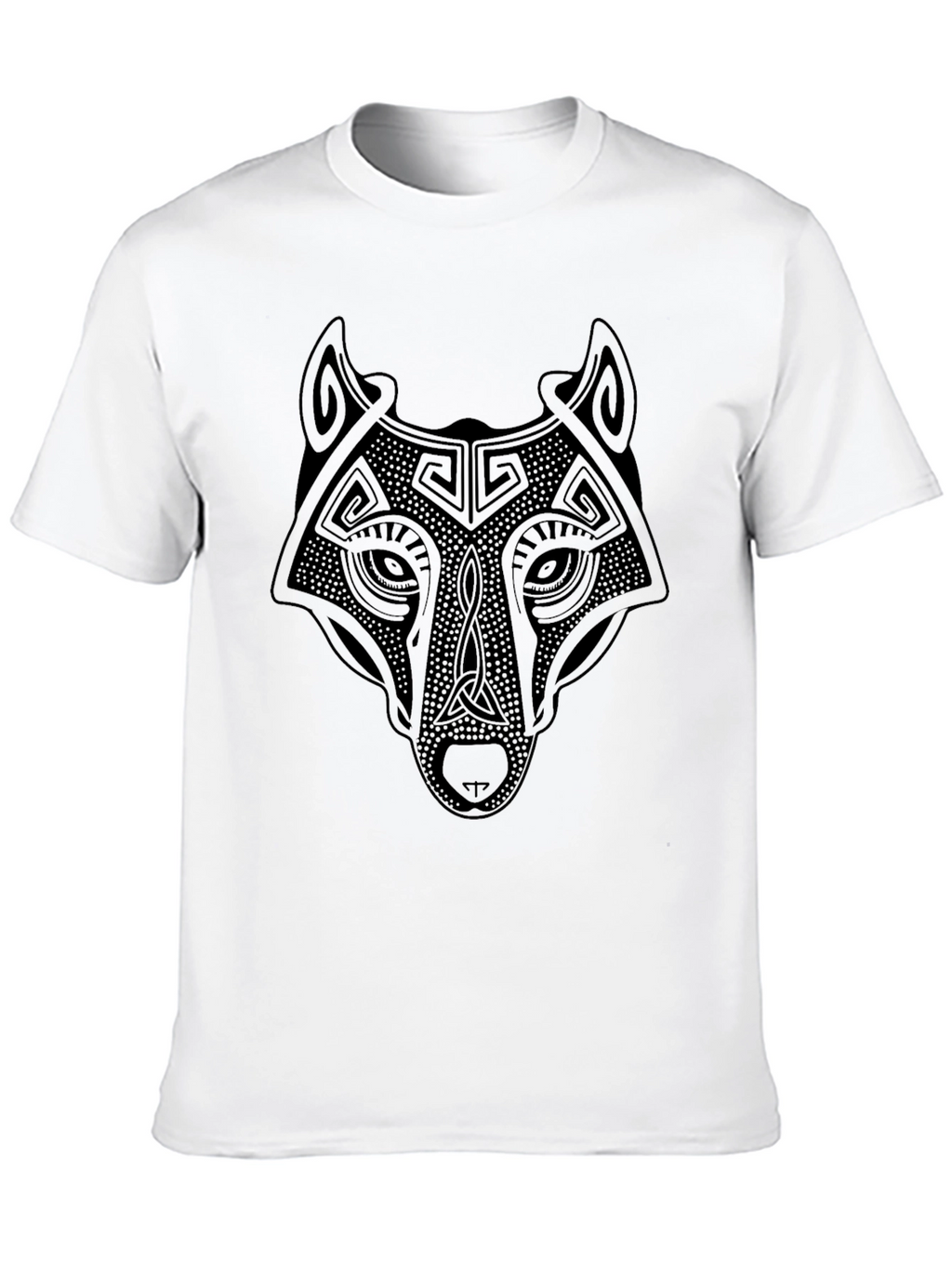 Celtic Wolf Graphic T-Shirt - Black