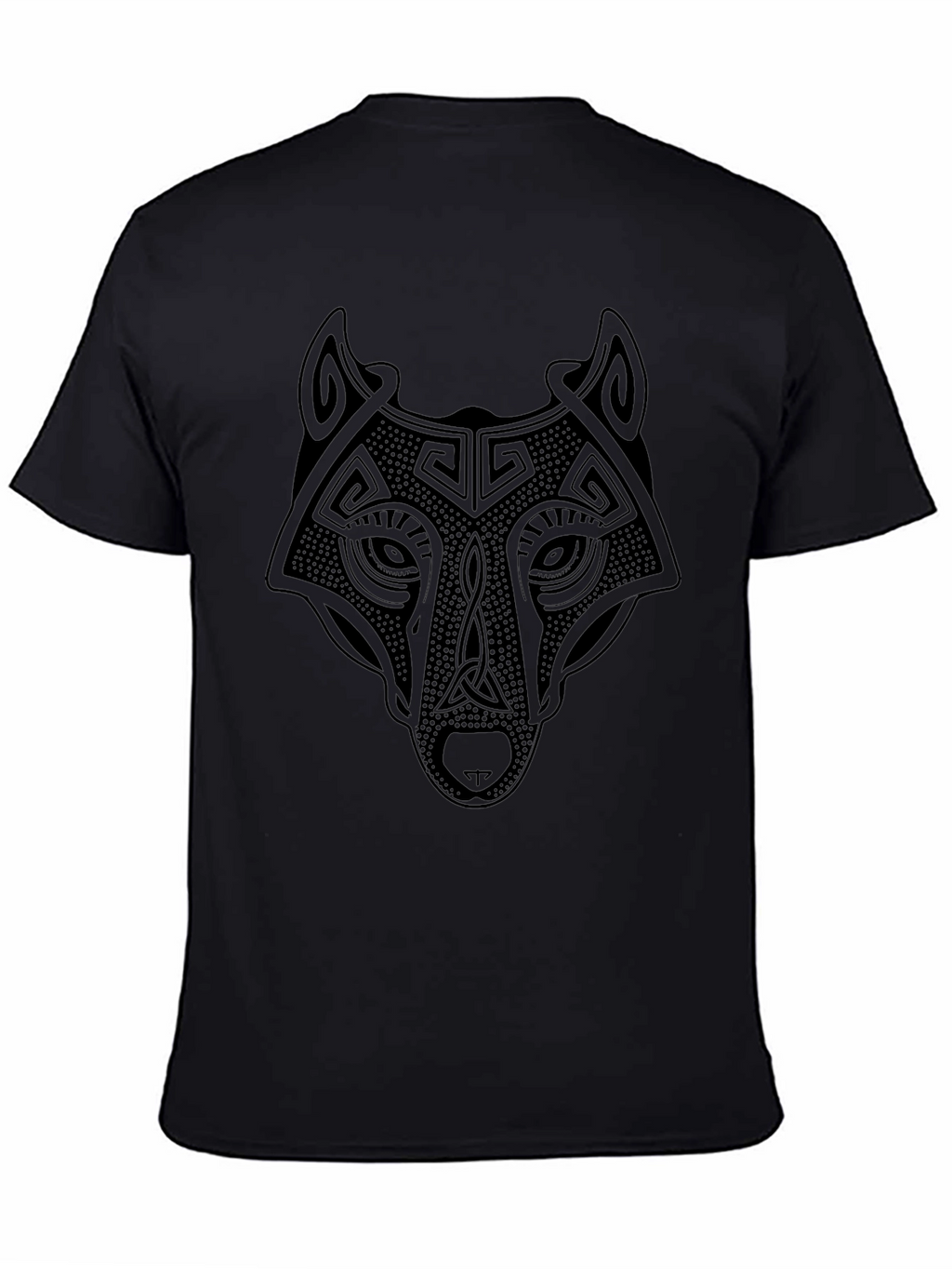 Celtic Wolf Graphic T-Shirt - Black
