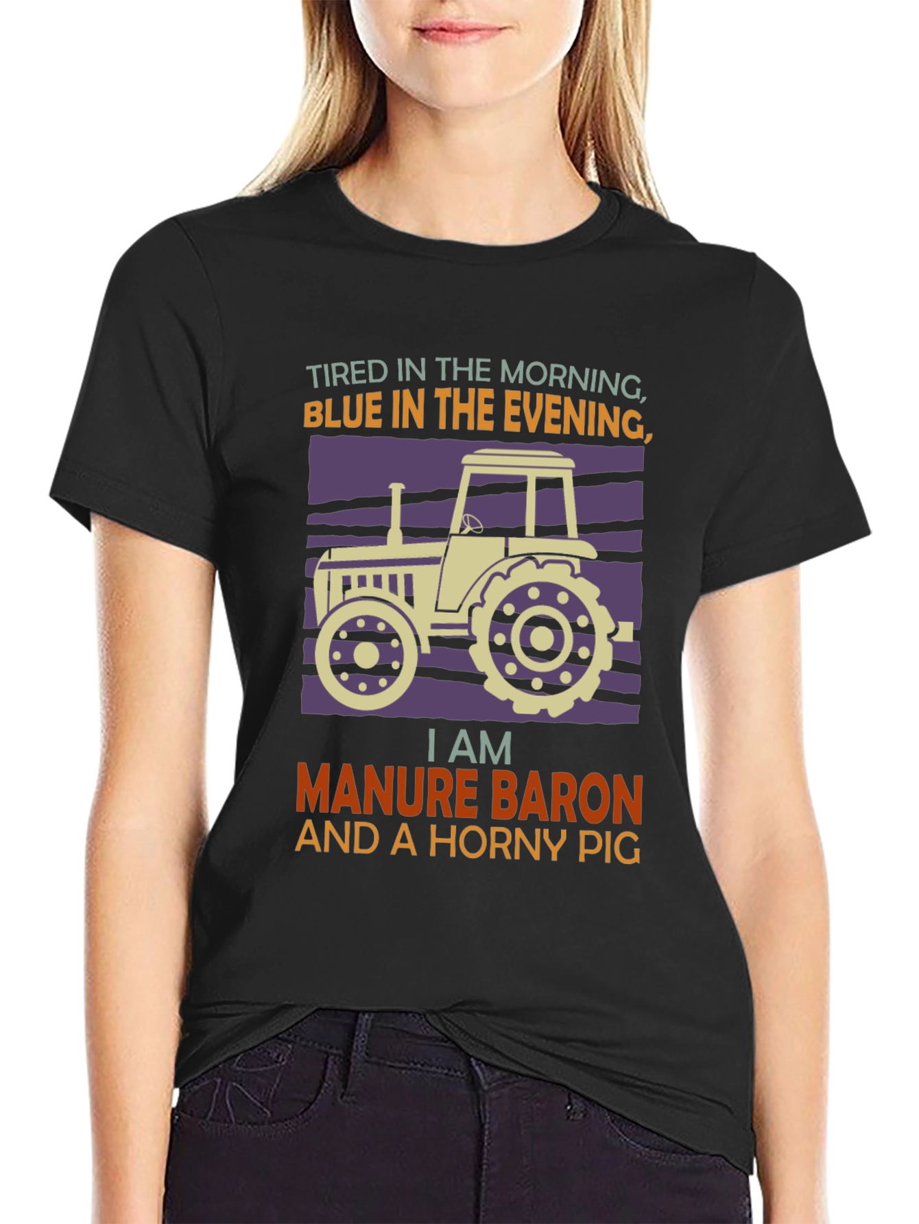 Manure Baron Tractor Graphic T-Shirt