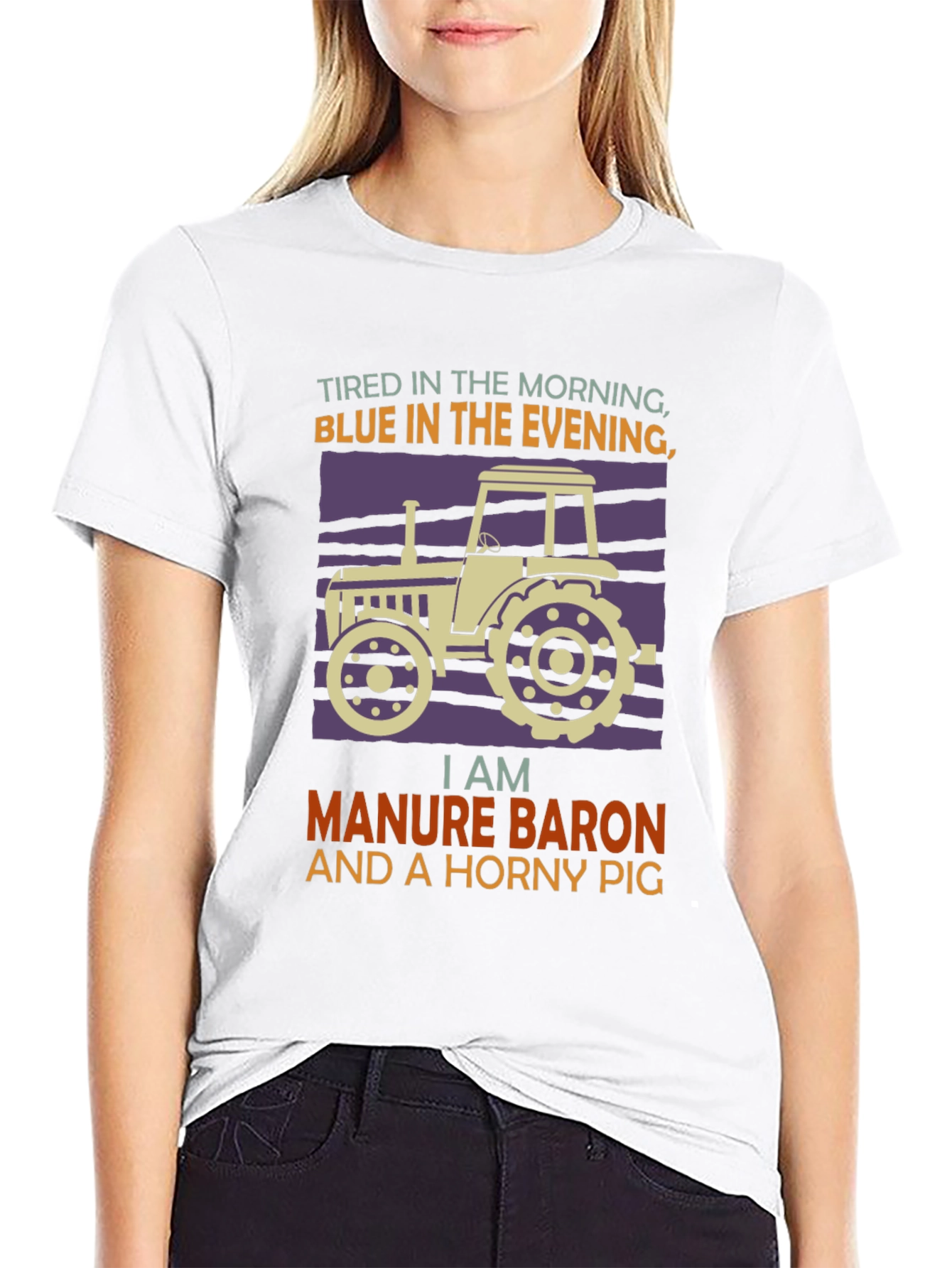 Manure Baron Tractor Graphic T-Shirt