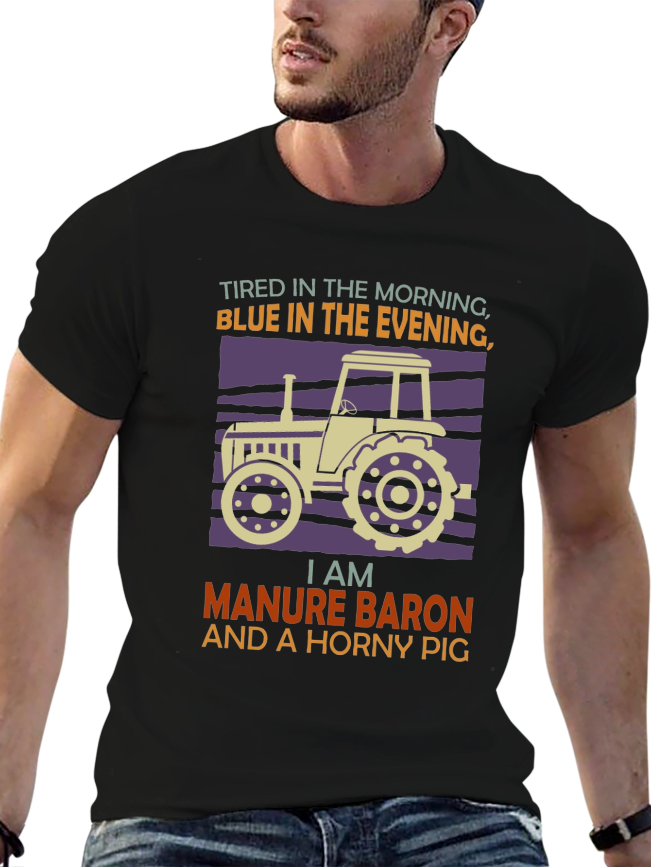 Manure Baron Tractor Graphic T-Shirt
