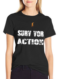 Survivor Action Black Graphic Tee