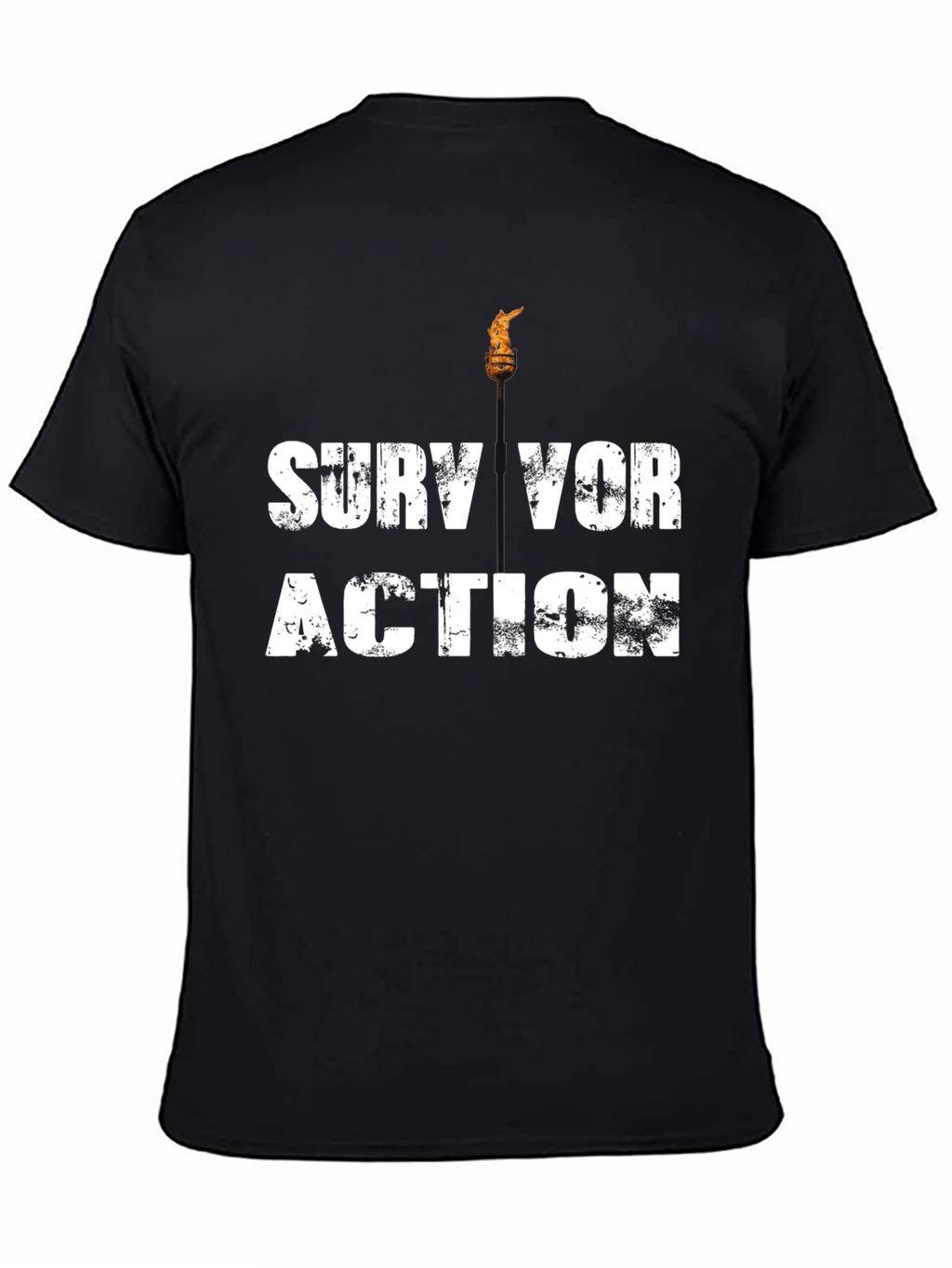 Survivor Action Black Graphic Tee