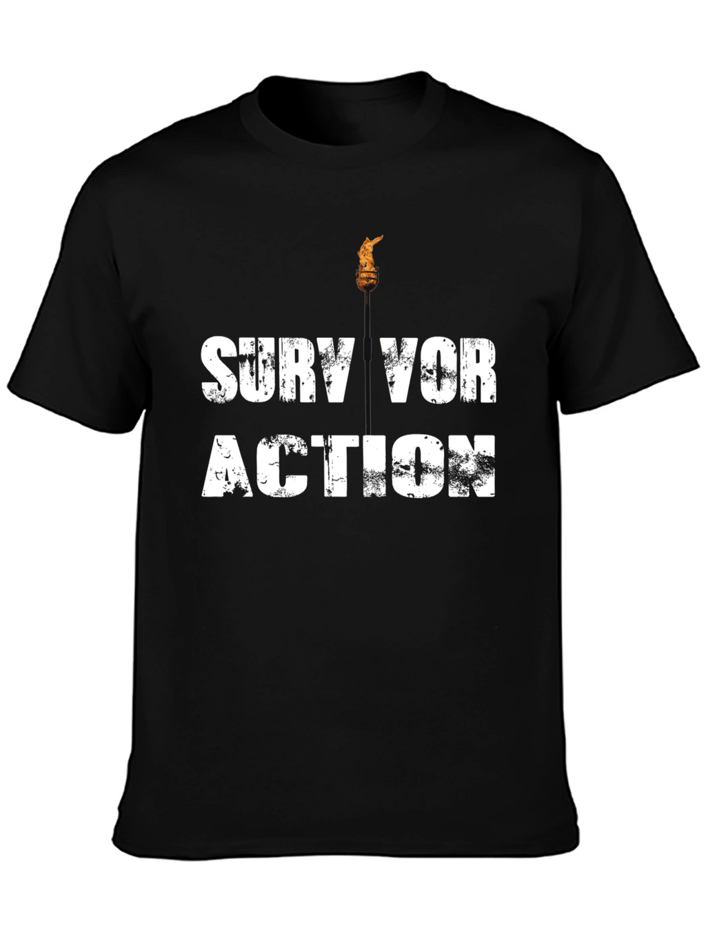 Survivor Action Black Graphic Tee