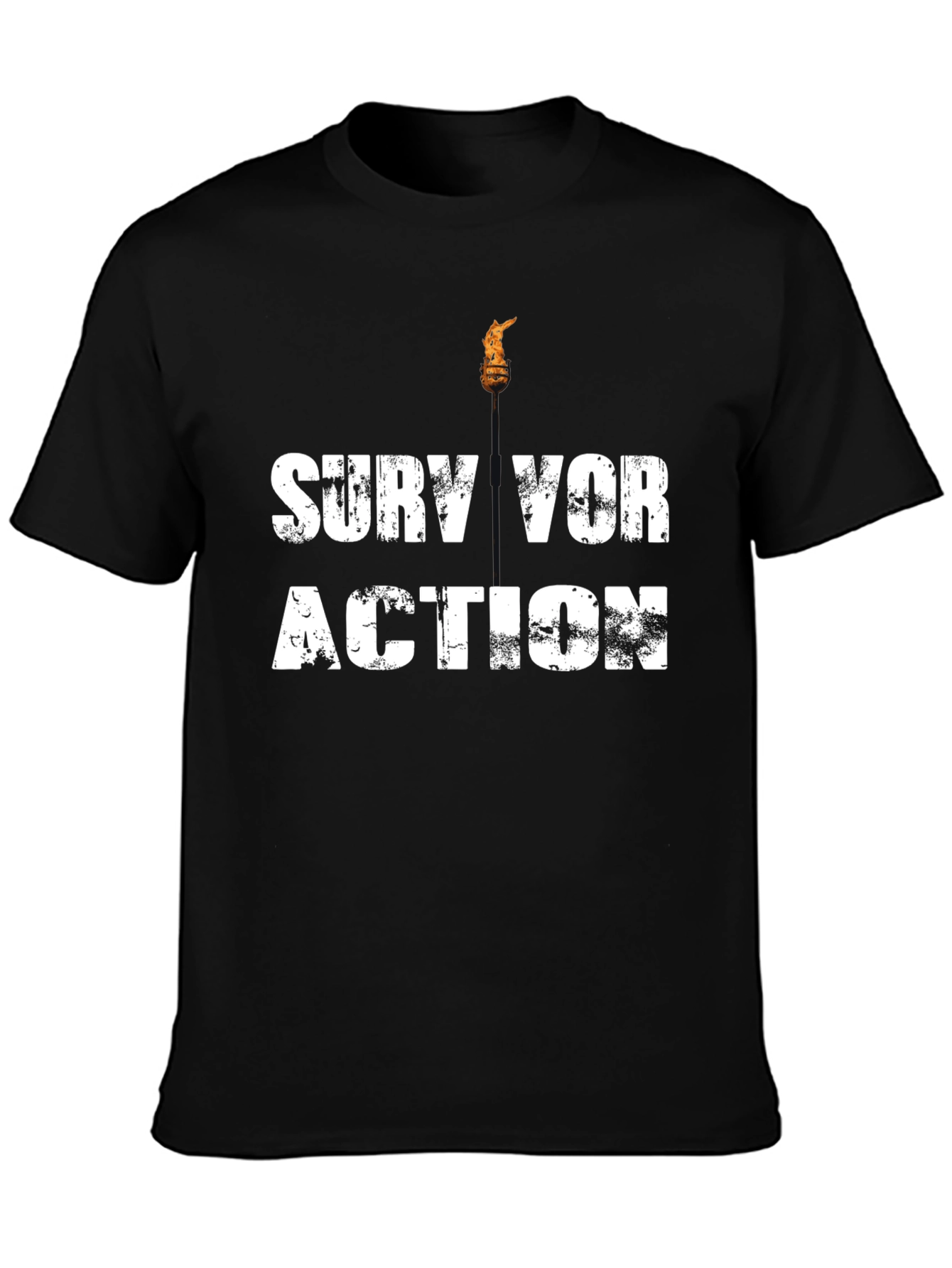 Survivor Action Black Graphic Tee