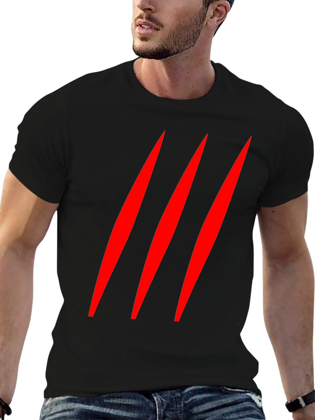 Claw Mark T-Shirt - Black Graphic Tee